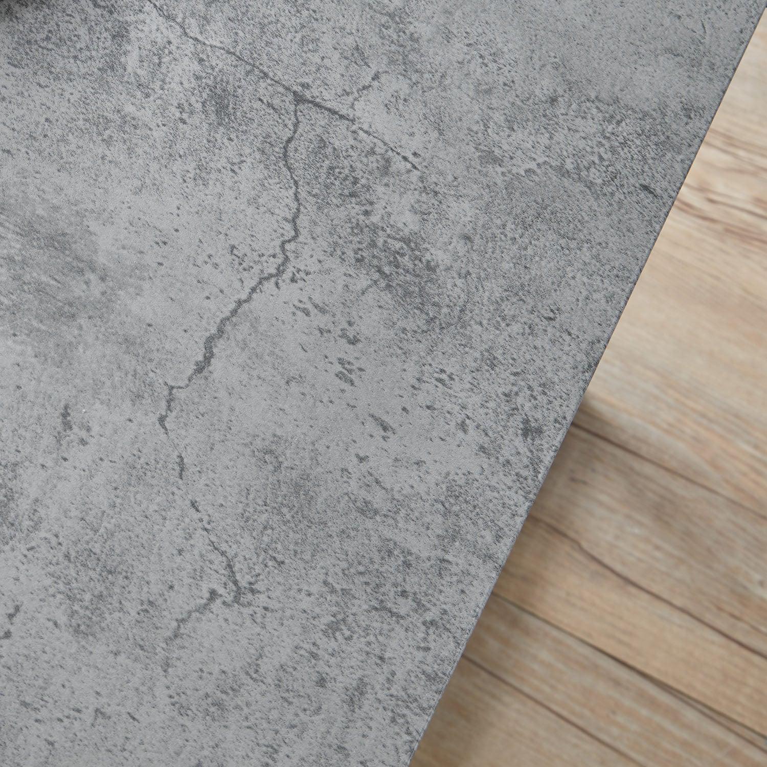 Jay Concrete Effect Coffee Table - Chrome Frame - Image 3