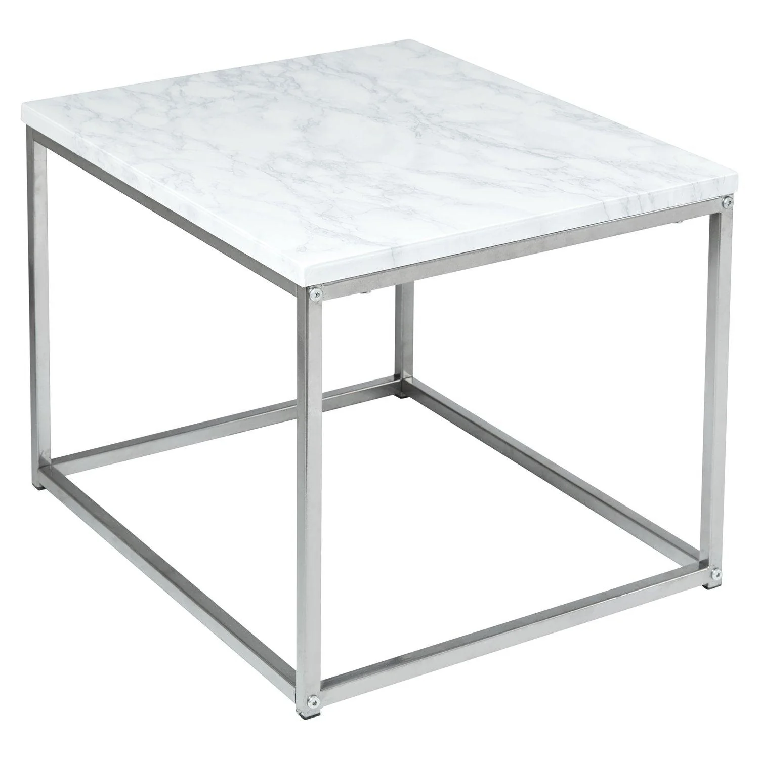 Jay Marble Effect Coffee Table Set - Chrome Frame - Image 10