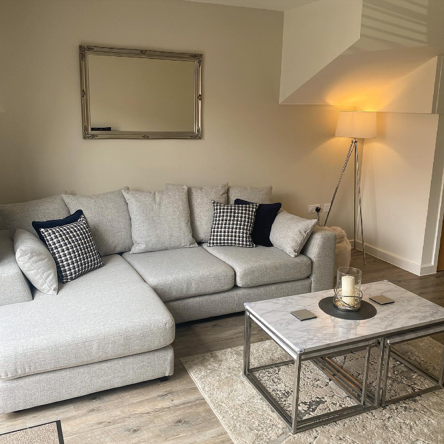 Jay Marble Effect Coffee Table Set - Chrome Frame - Image 7