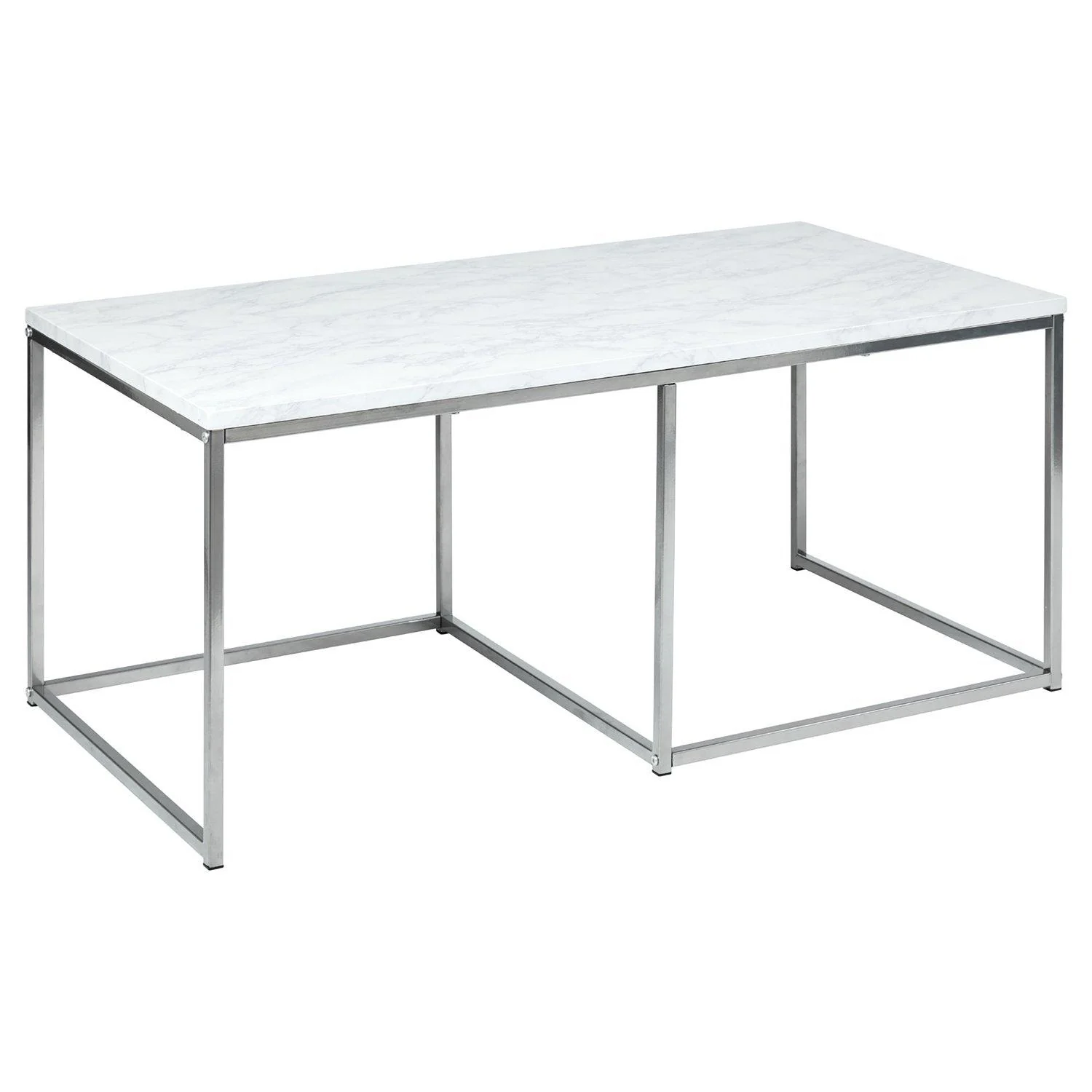 Jay Marble Effect Coffee Table Set - Chrome Frame - Image 9
