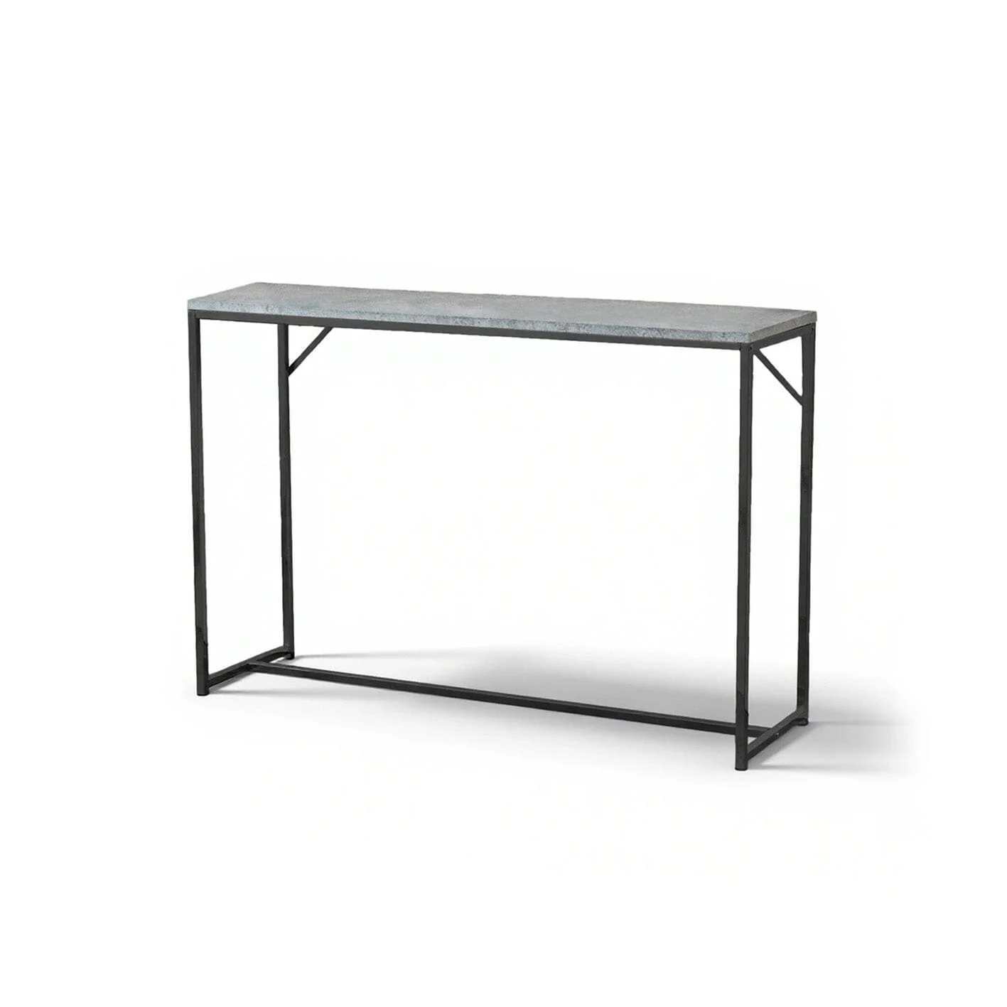 Jay Concrete Effect Console Table - Black Legs - Image 5