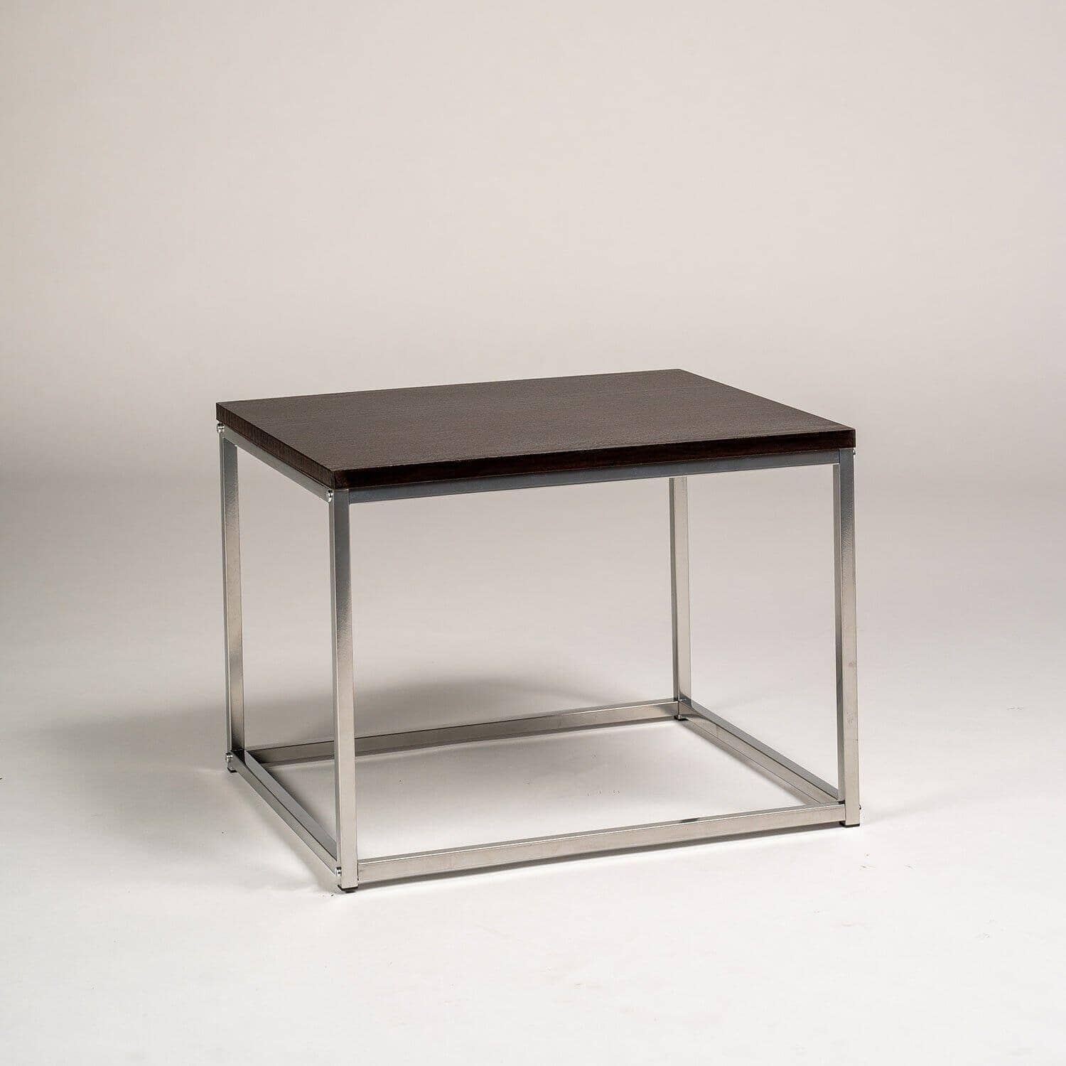 Jay Walnut Side Table - Chrome Frame - Image 3