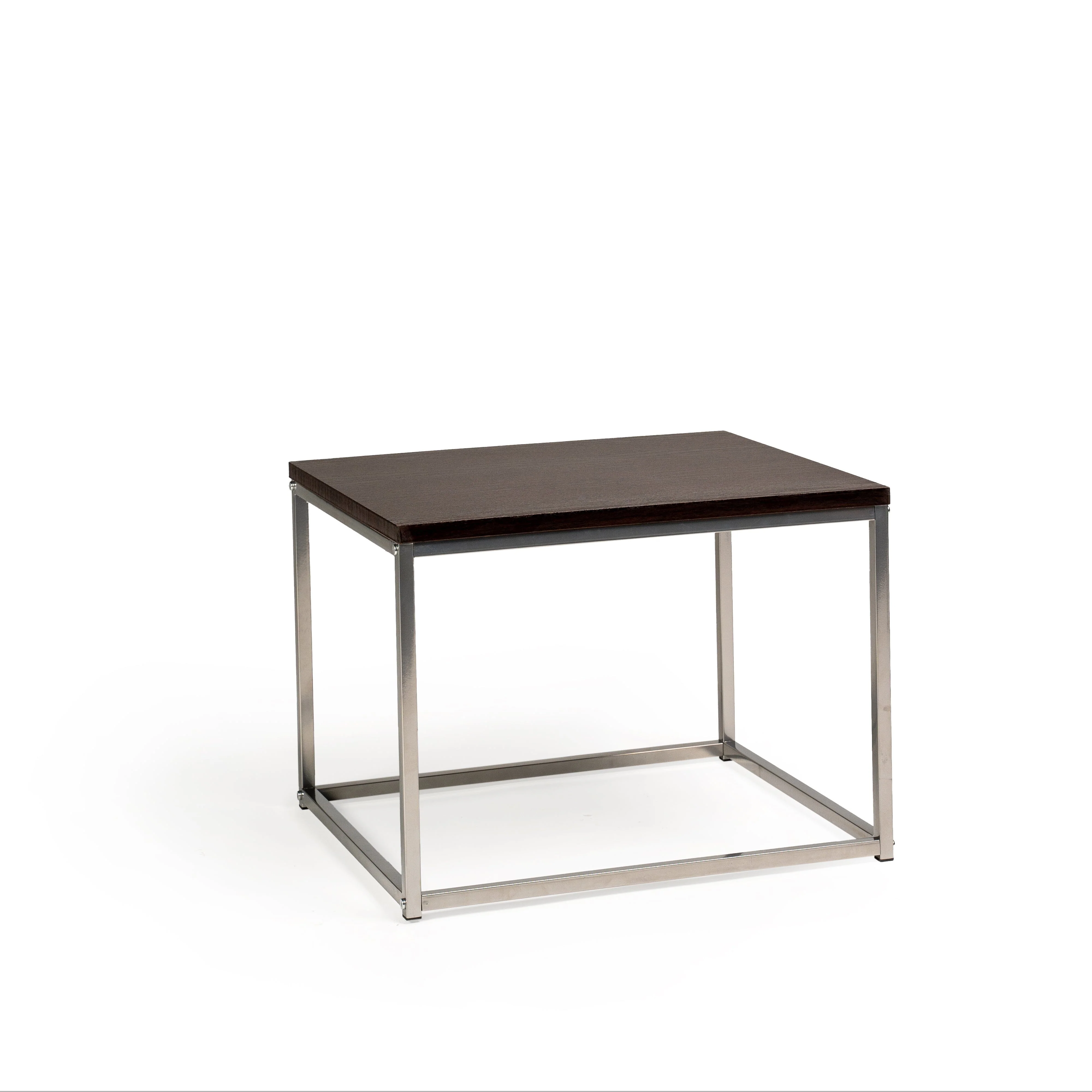 Jay Walnut Side Table - Chrome Frame - Image 7