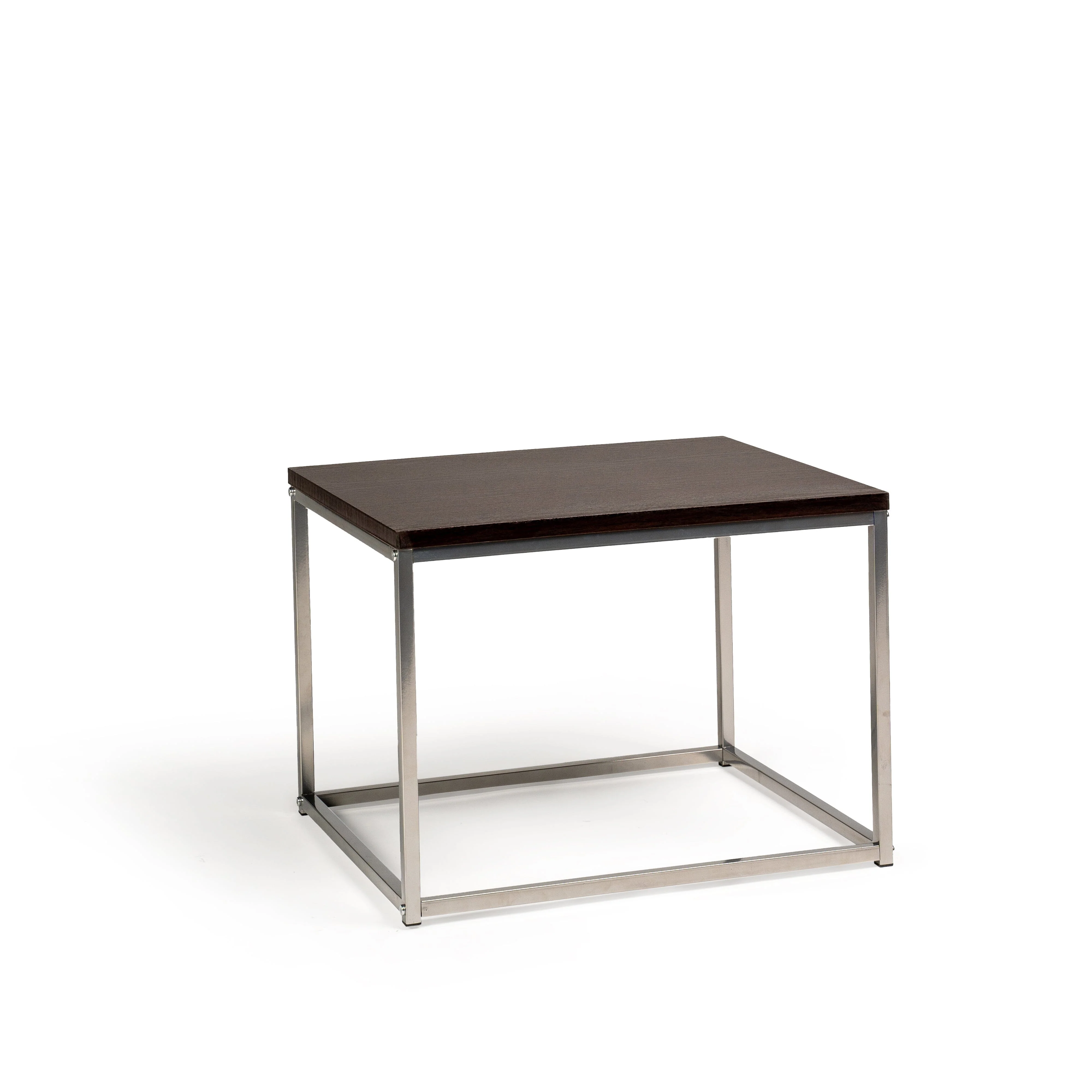 Jay Walnut Side Table - Chrome Frame - Image 8