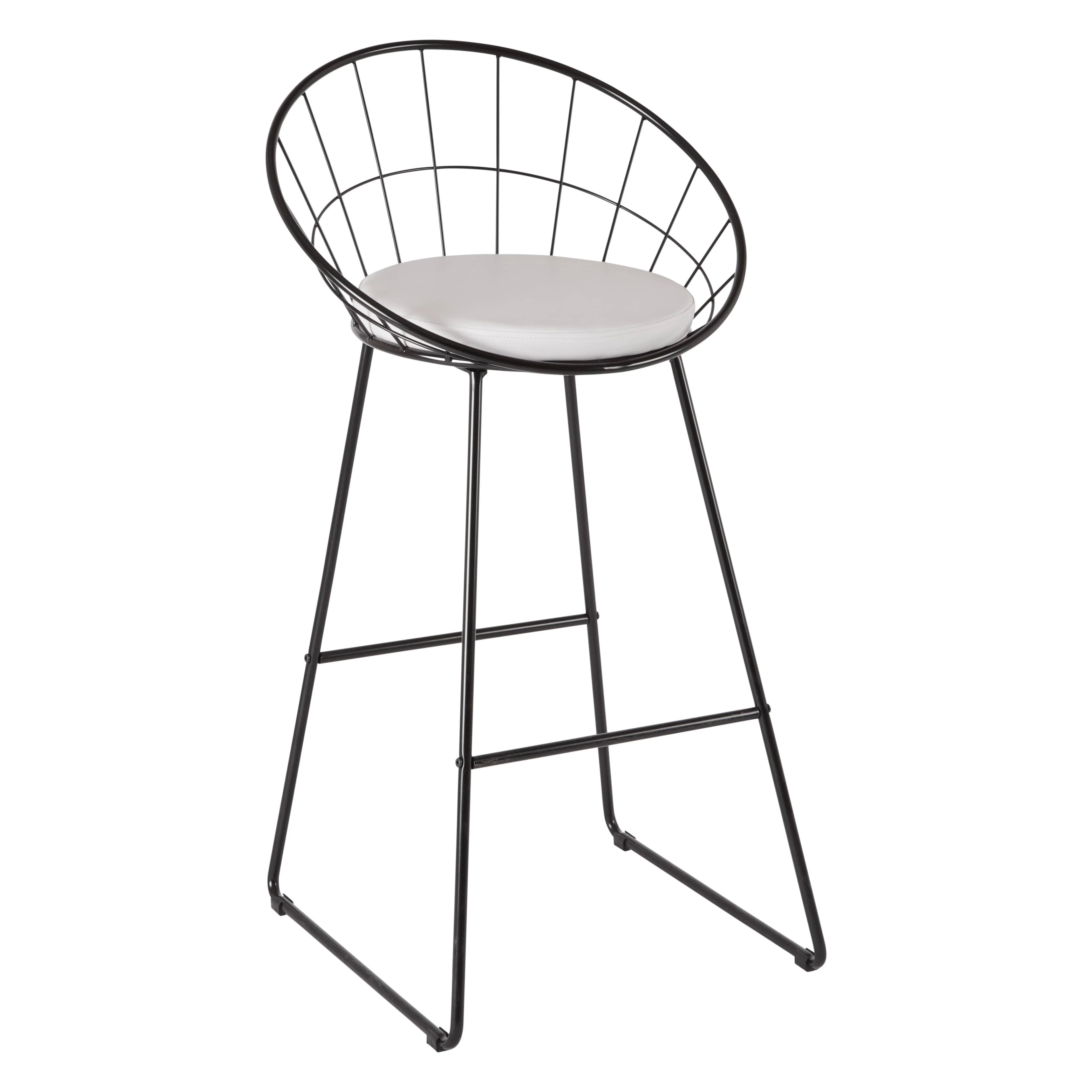 Jimmy Black Wire Barstool - Black Metal Legs - Image 7