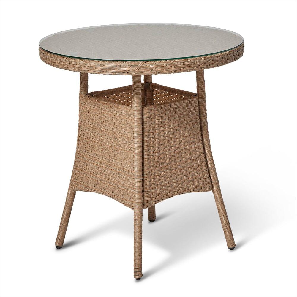 Kemble 2 Seater Rattan Garden Bistro Outdoor Dining Set - Natural Brown - Image 11