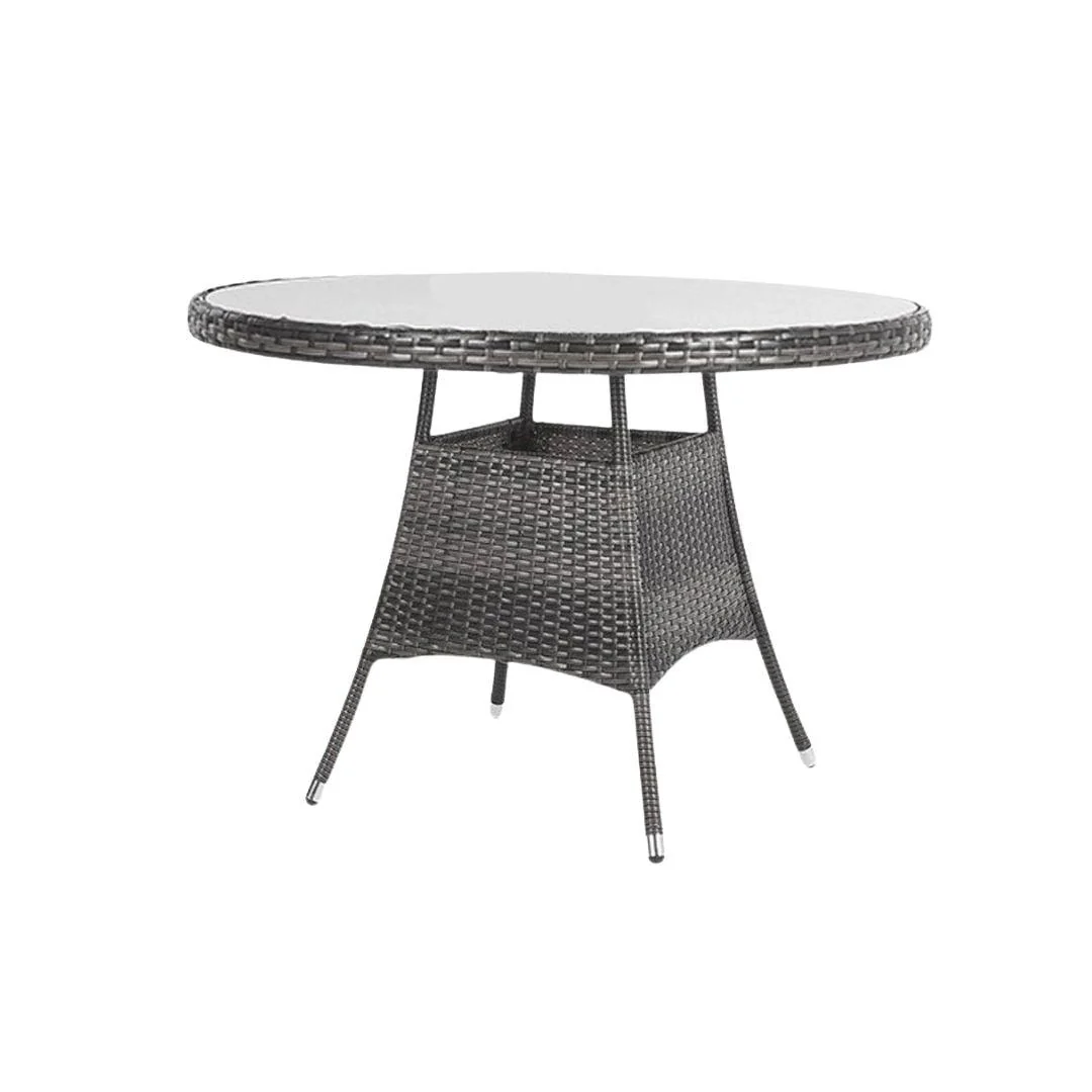 Kemble 4 Seater Garden Round Dining Table - Grey - Image 6
