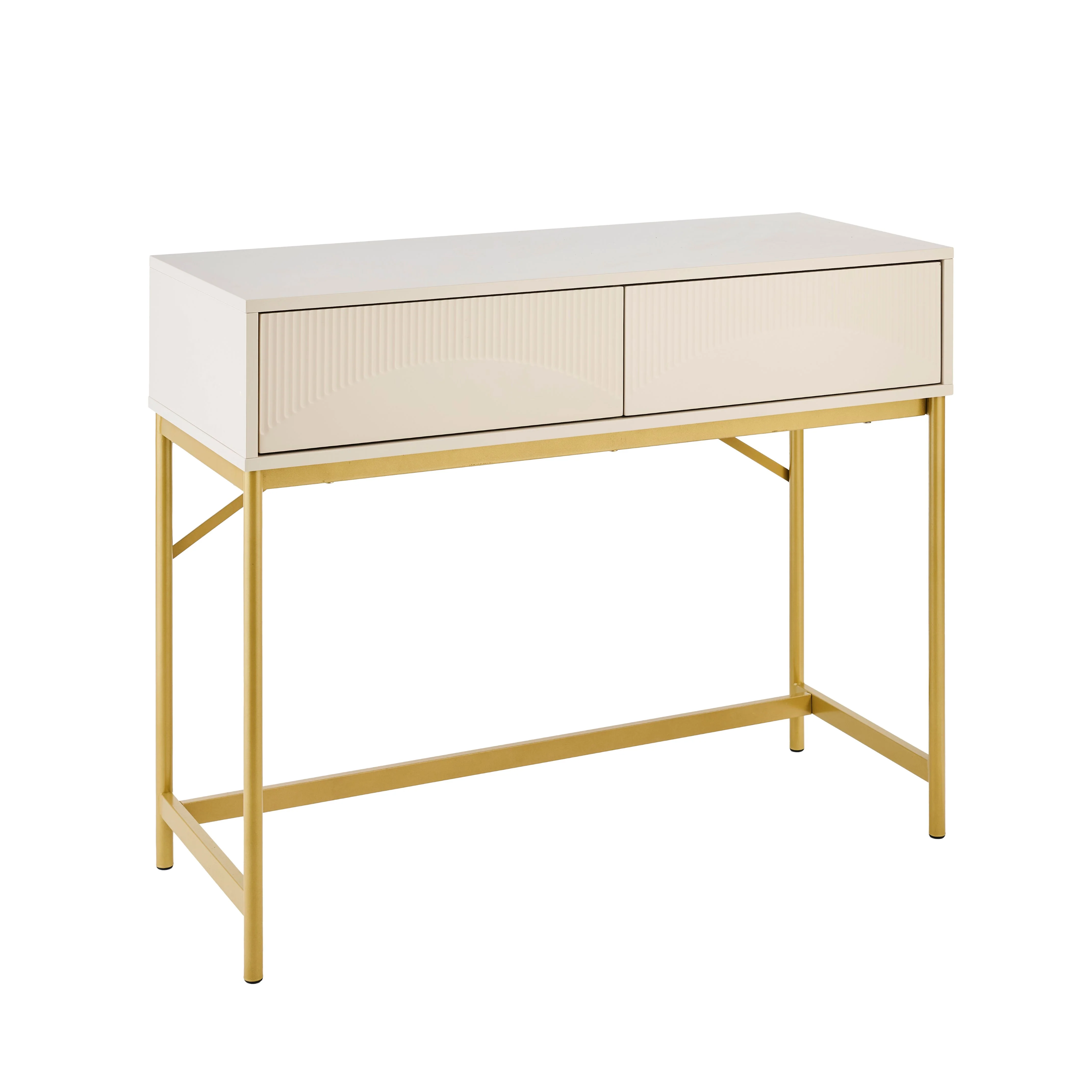 Luella 100cm Fluted Dressing Table - Driftwood - Image 10
