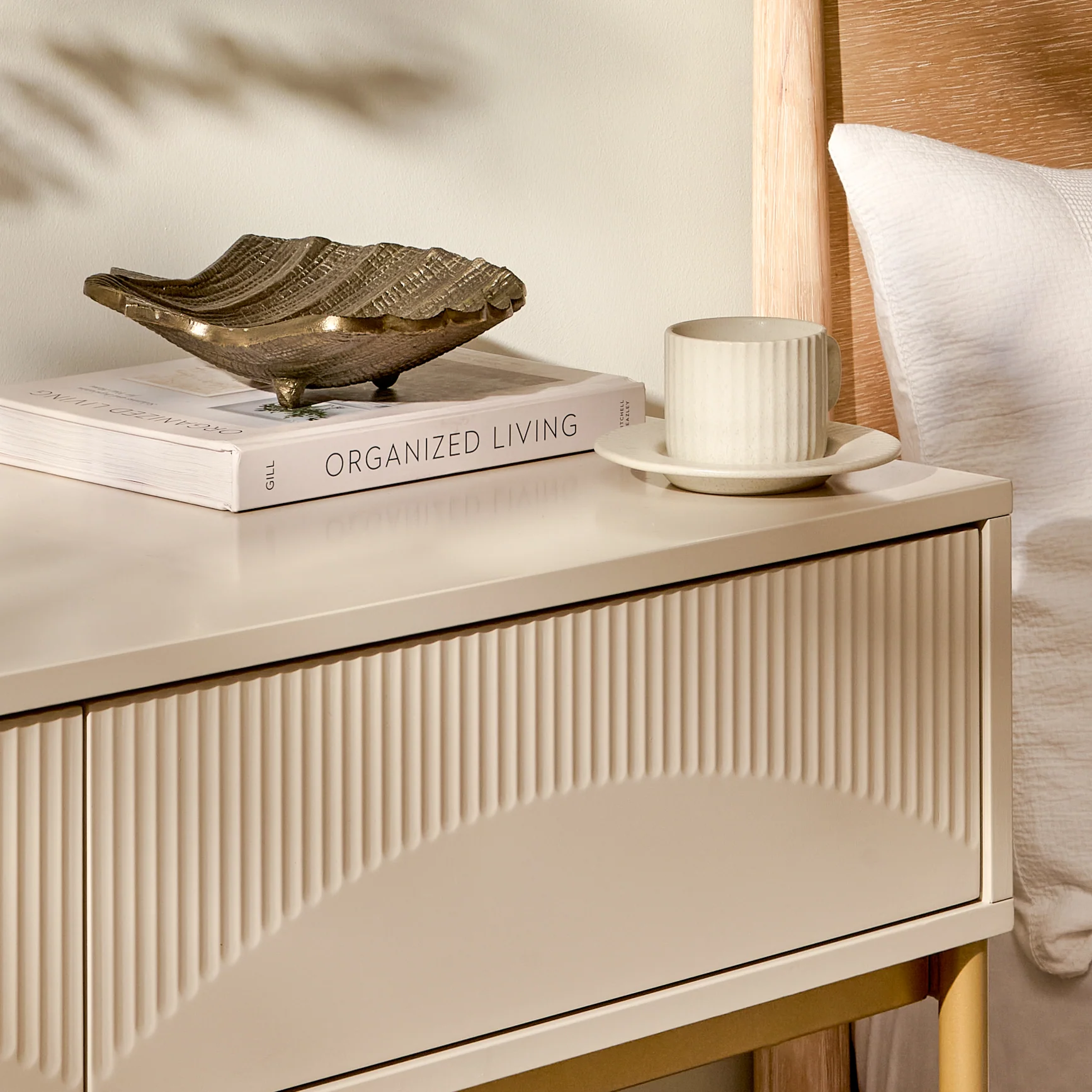 Luella 100cm Fluted Dressing Table - Driftwood - Image 4