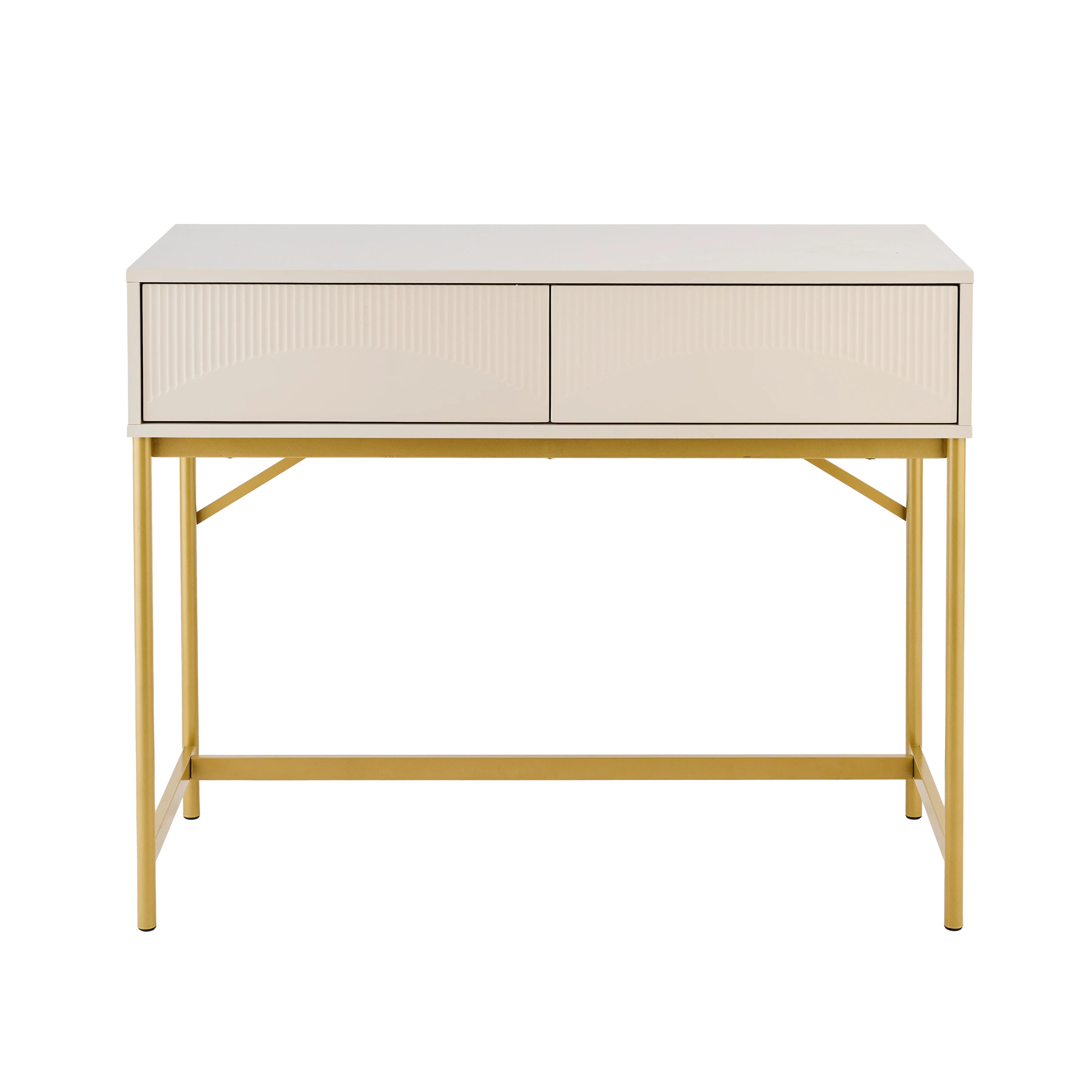 Luella 100cm Fluted Dressing Table - Driftwood - Image 7