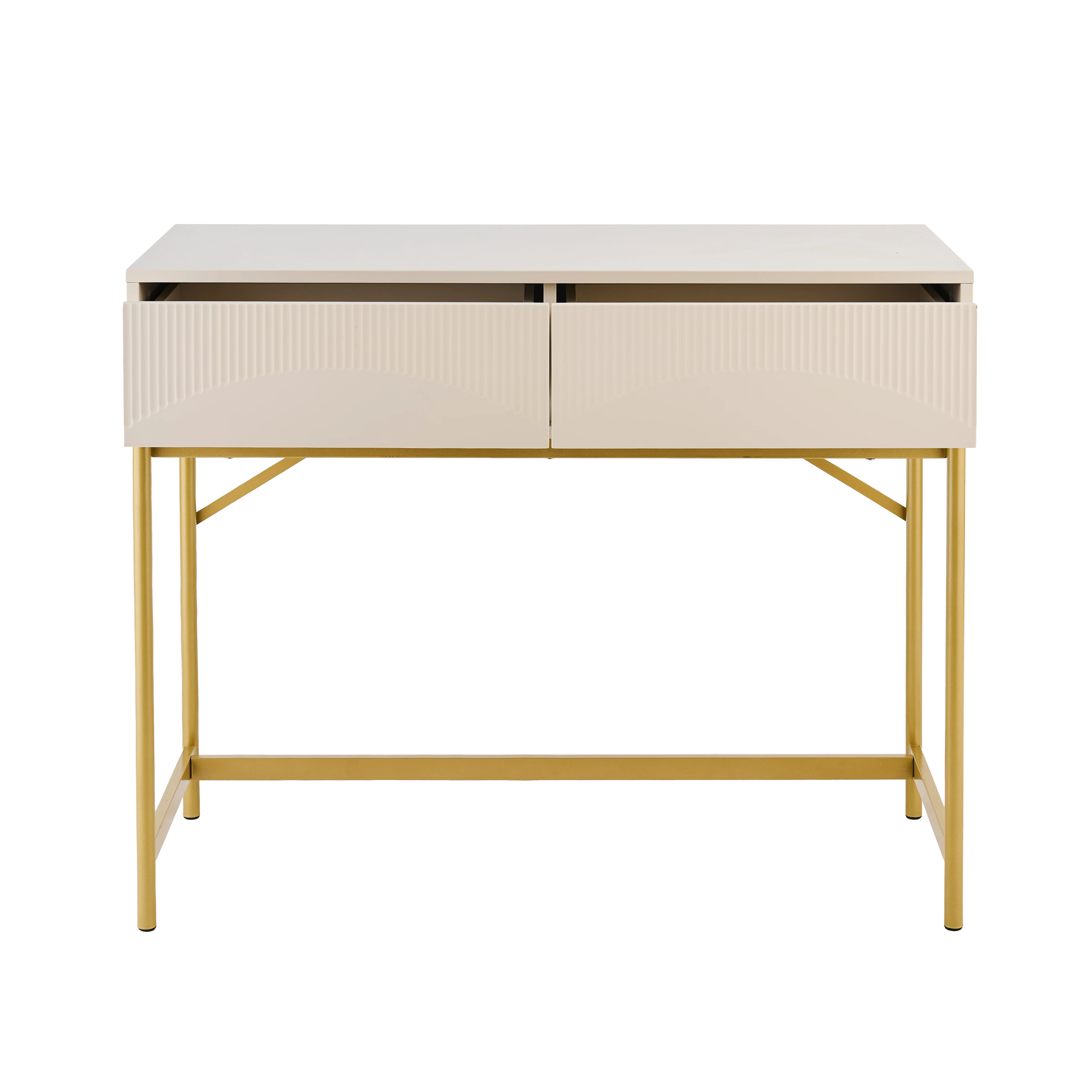 Luella 100cm Fluted Dressing Table - Driftwood - Image 8