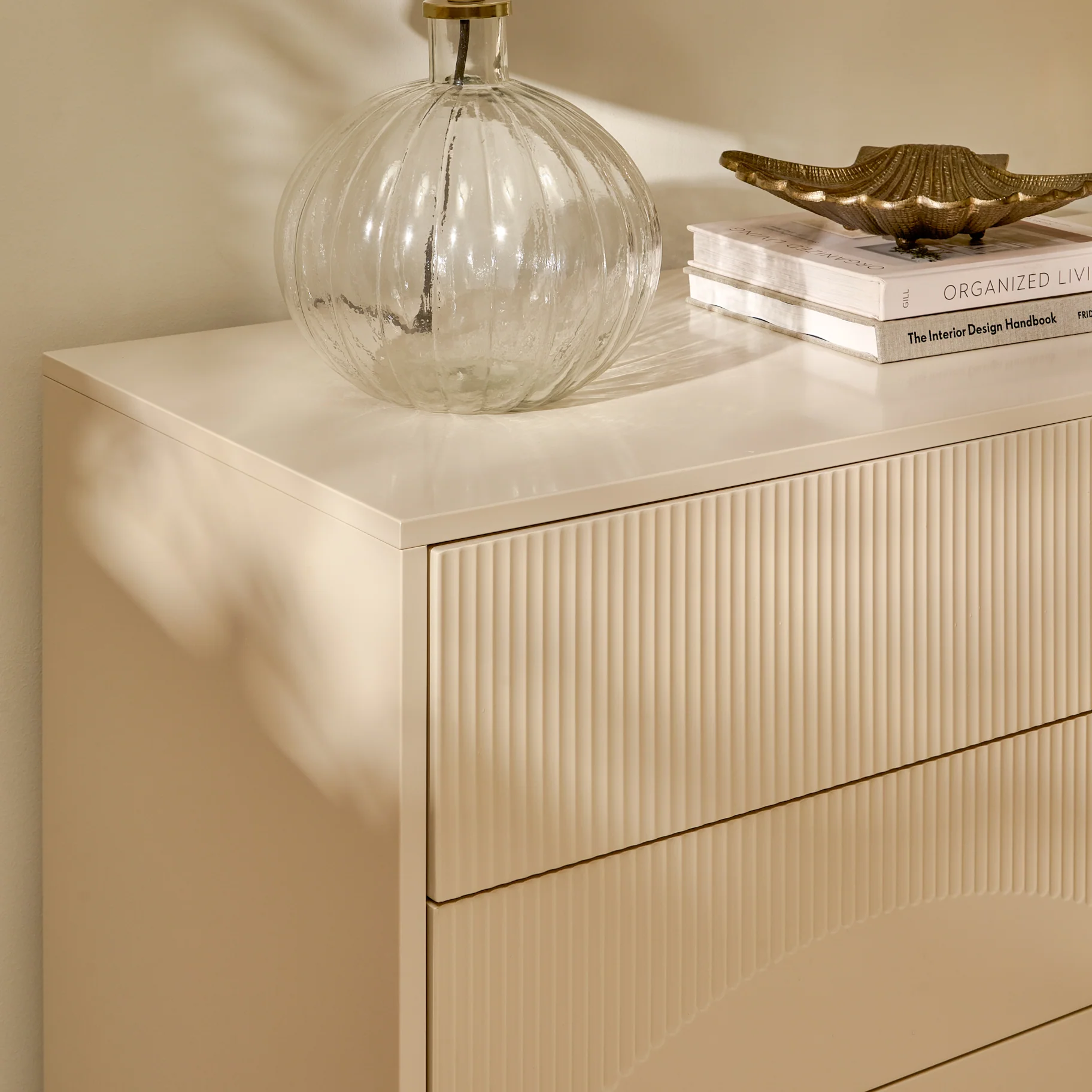 Luella 120cm 4 Drawer Fluted Chest of Drawers - Driftwood - Image 4