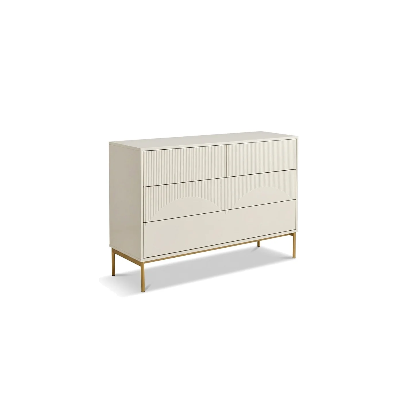 Luella 120cm 4 Drawer Fluted Chest of Drawers - Driftwood - Image 7