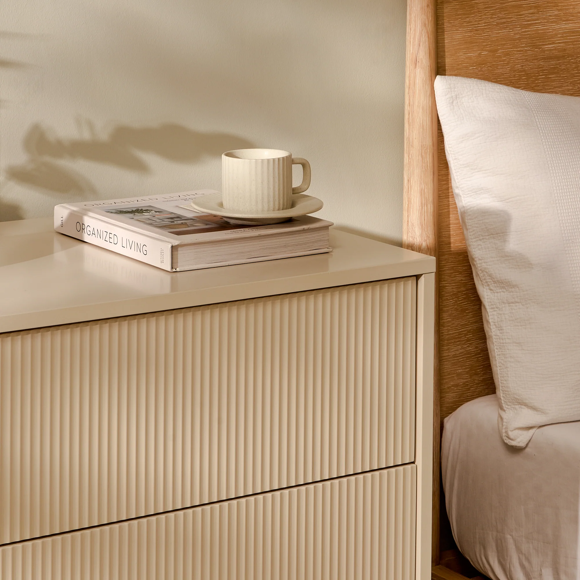 Luella 80cm 3 Drawer Fluted Chest of Drawers - Driftwood - Image 4