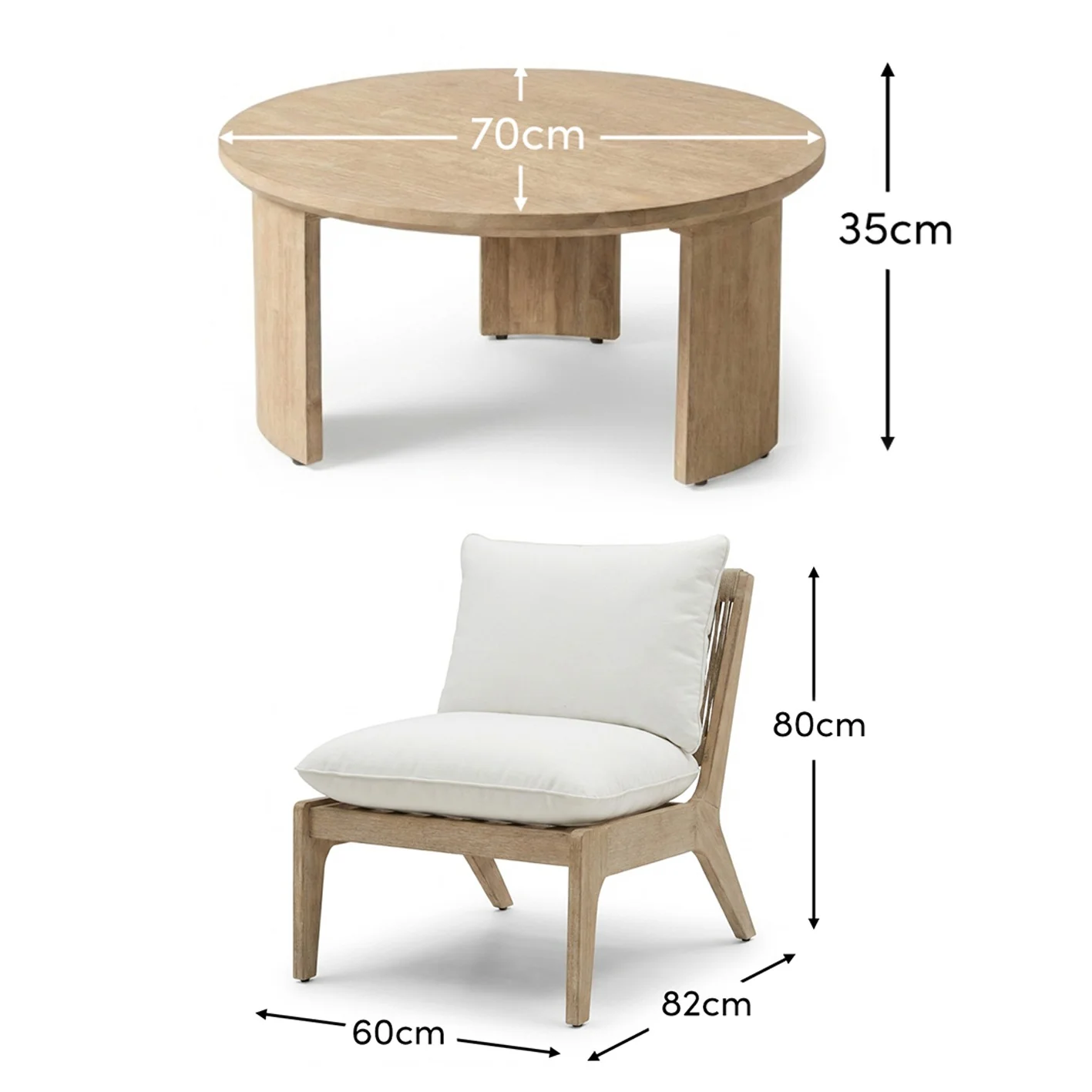 Mali Wooden Garden Bistro Coffee Set - Image 8