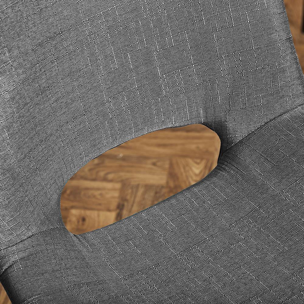 Margot Grey Dining Chairs - Set of 2 - Brass Legs - Image 7