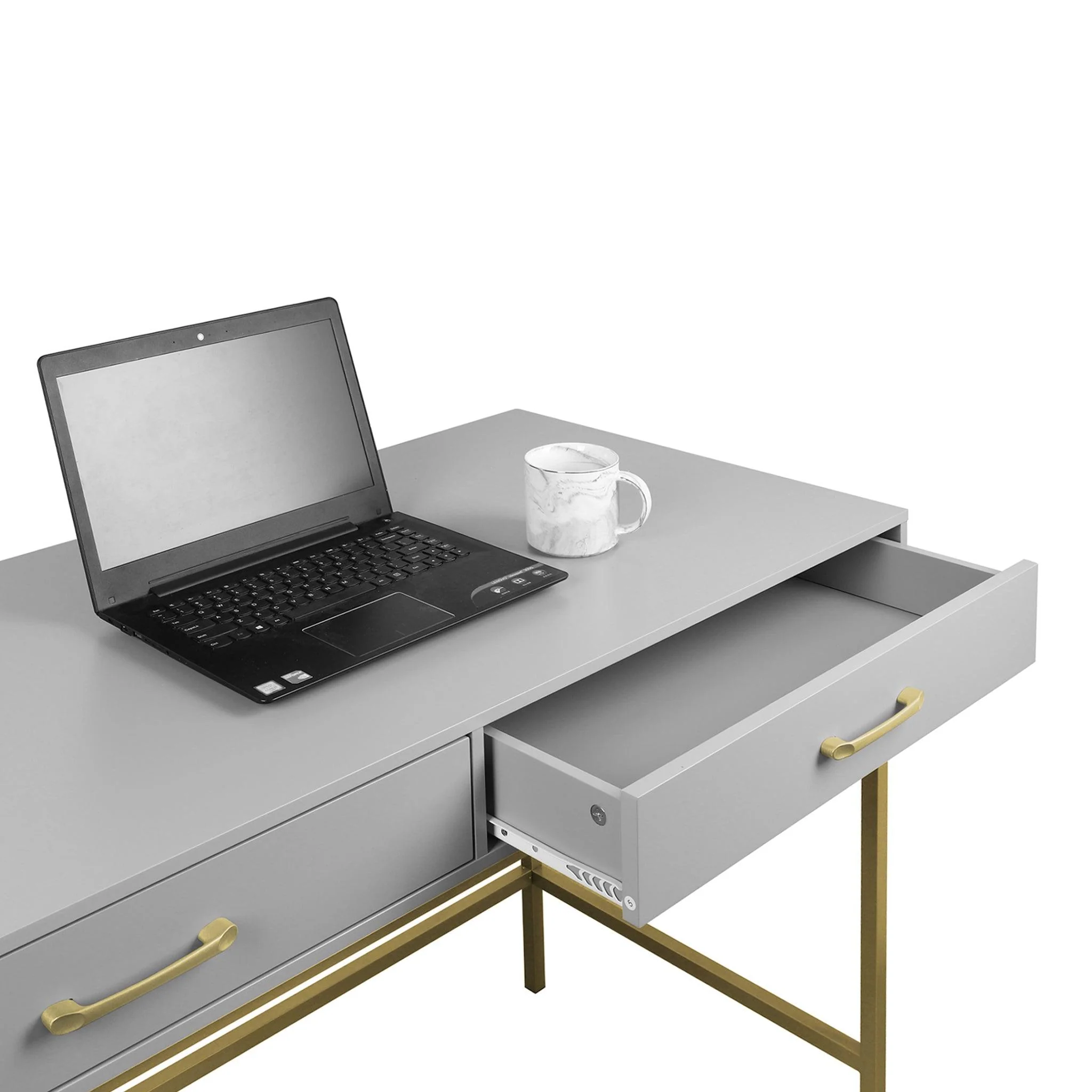 Marie Grey Dressing Table with Stool - Image 10