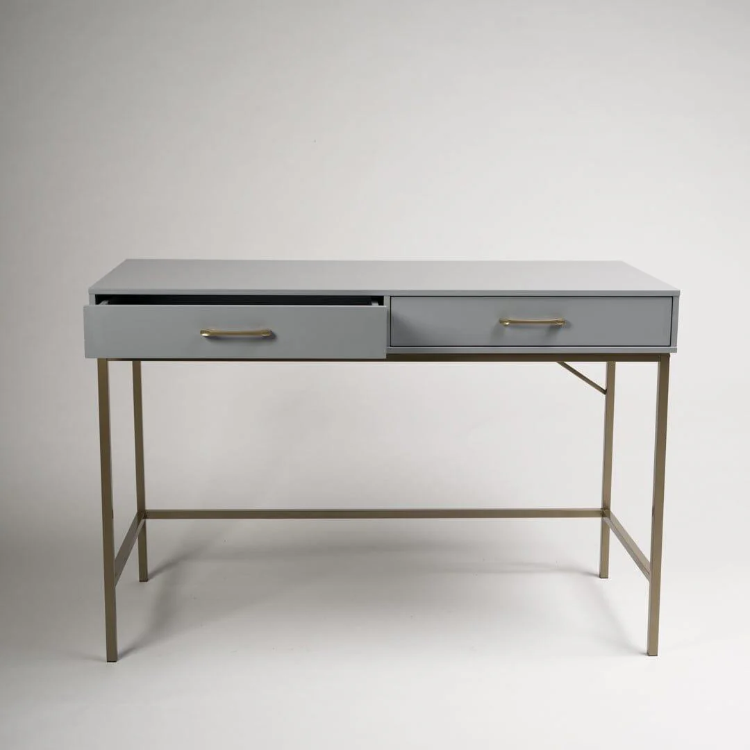 Marie Grey Dressing Table with Drawers - Image 10
