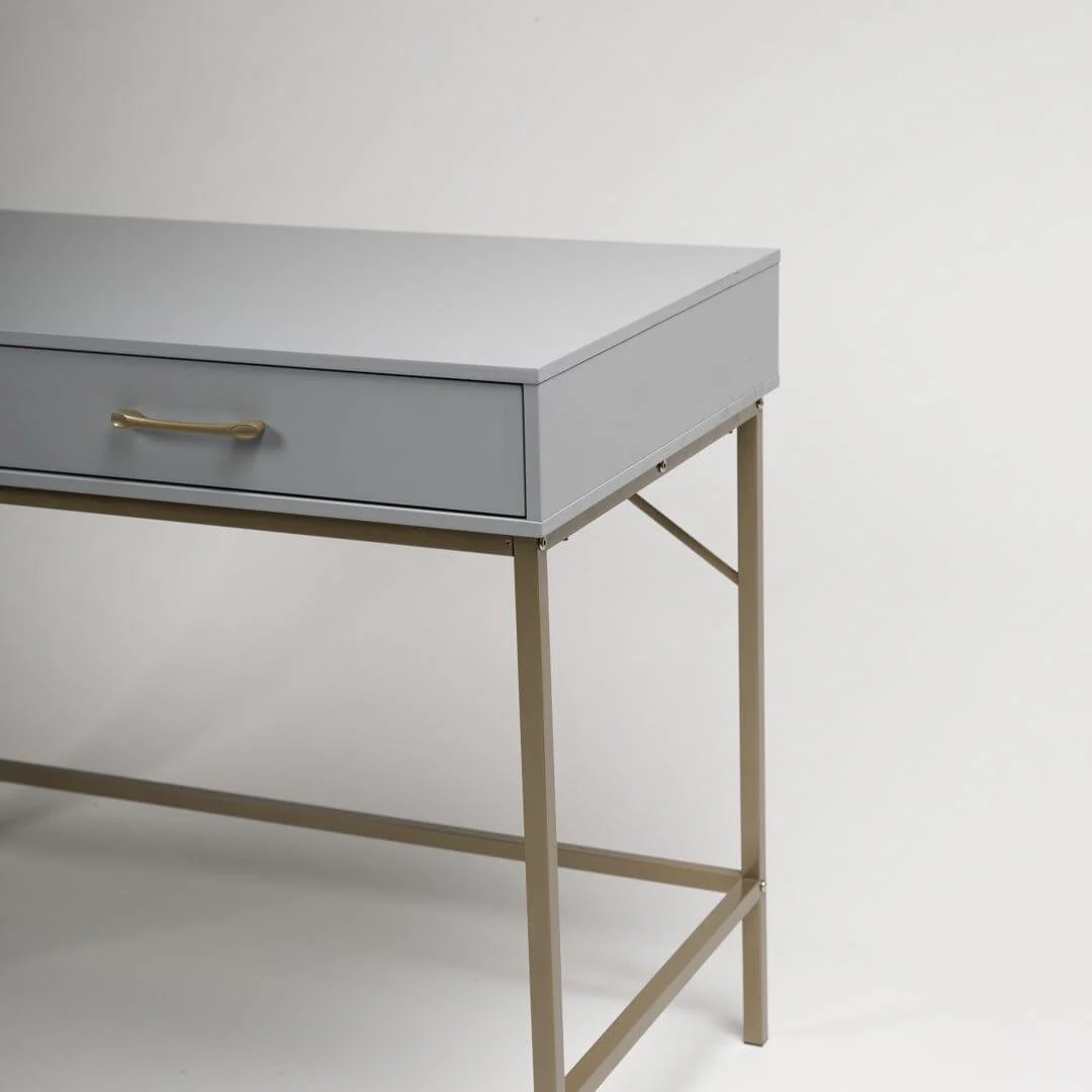 Marie Grey Dressing Table with Drawers - Image 11