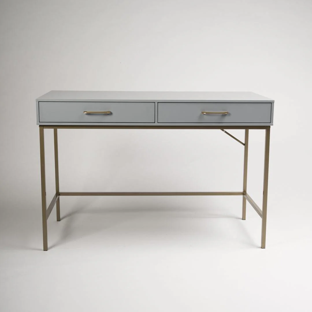 Marie Grey Dressing Table with Drawers - Image 4