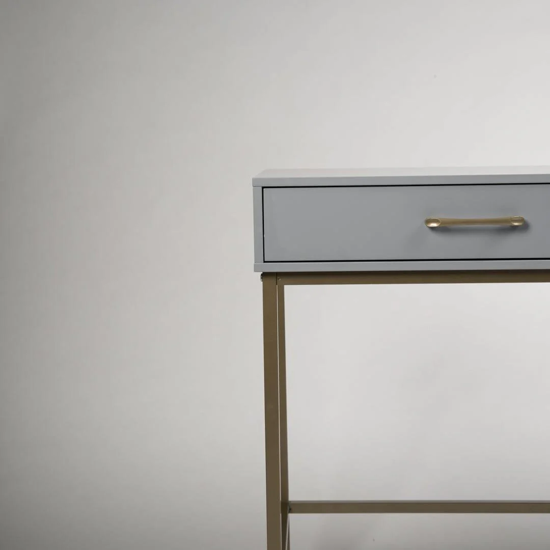 Marie Grey Dressing Table with Drawers - Image 6