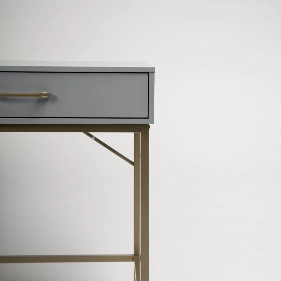 Marie Grey Dressing Table with Drawers - Image 8