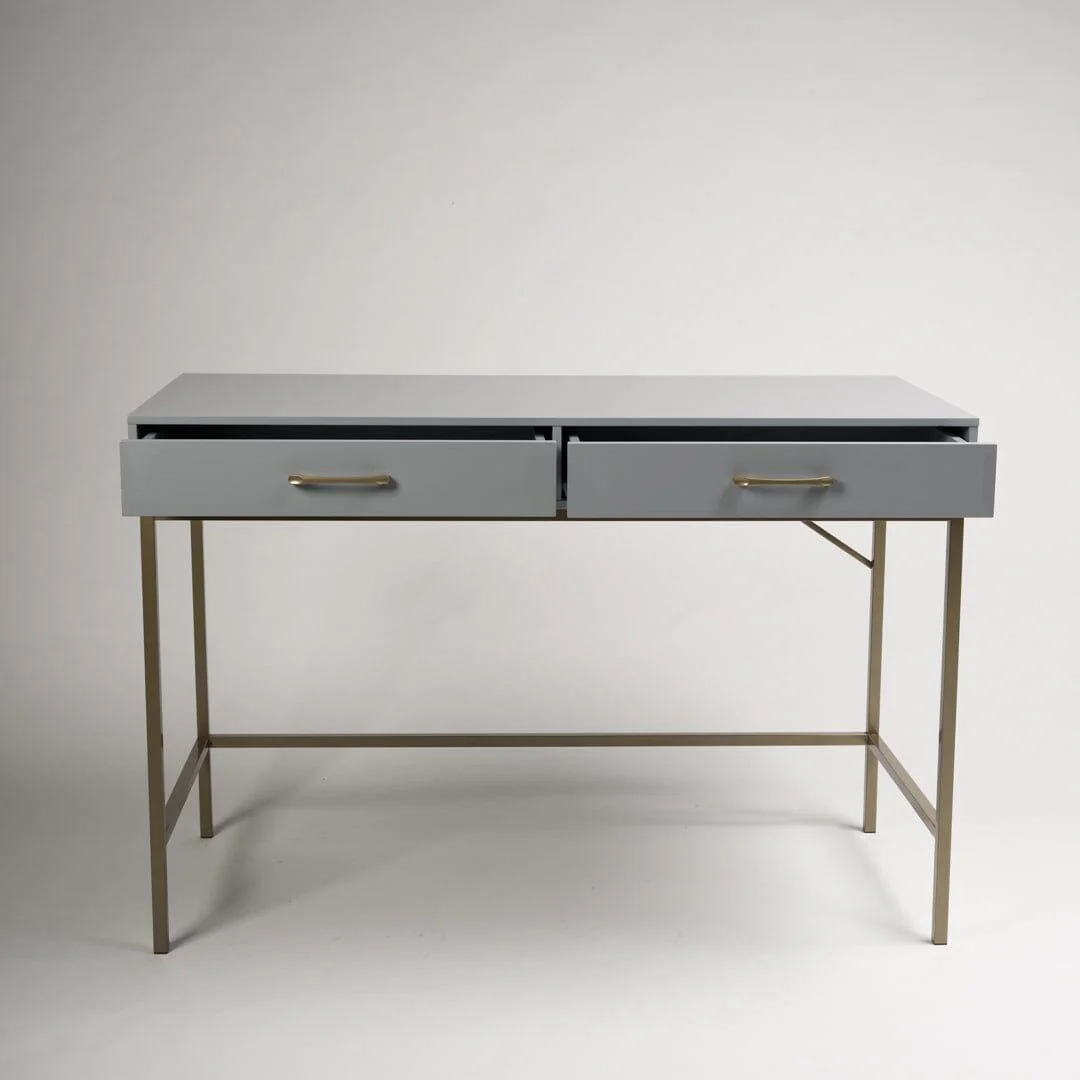 Marie Grey Dressing Table with Drawers - Image 9