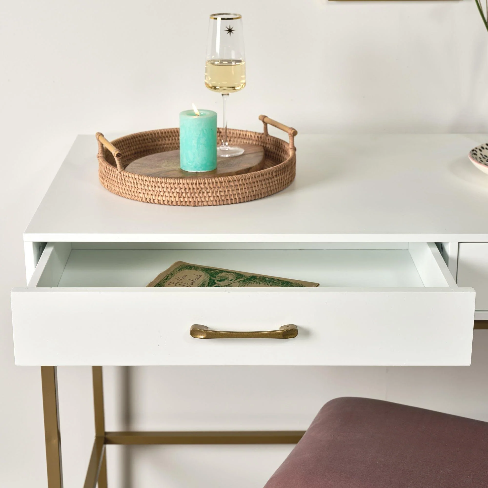 Marie White Dressing Table with Drawers - Image 4