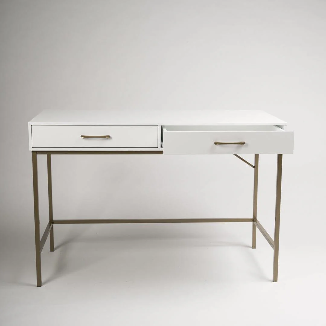 Marie White Dressing Table with Drawers - Image 7