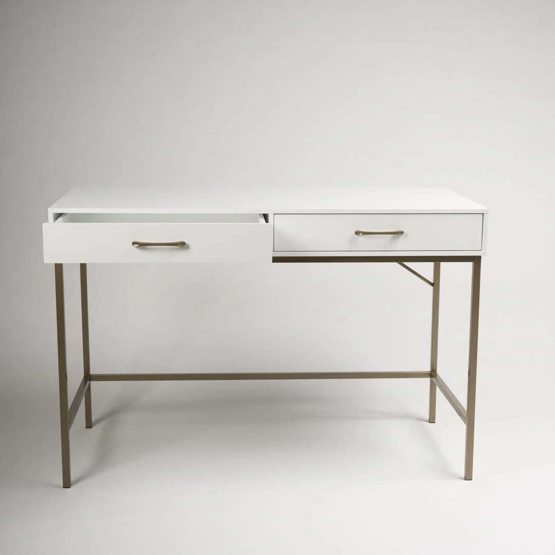 Marie White Dressing Table with Drawers - Image 9