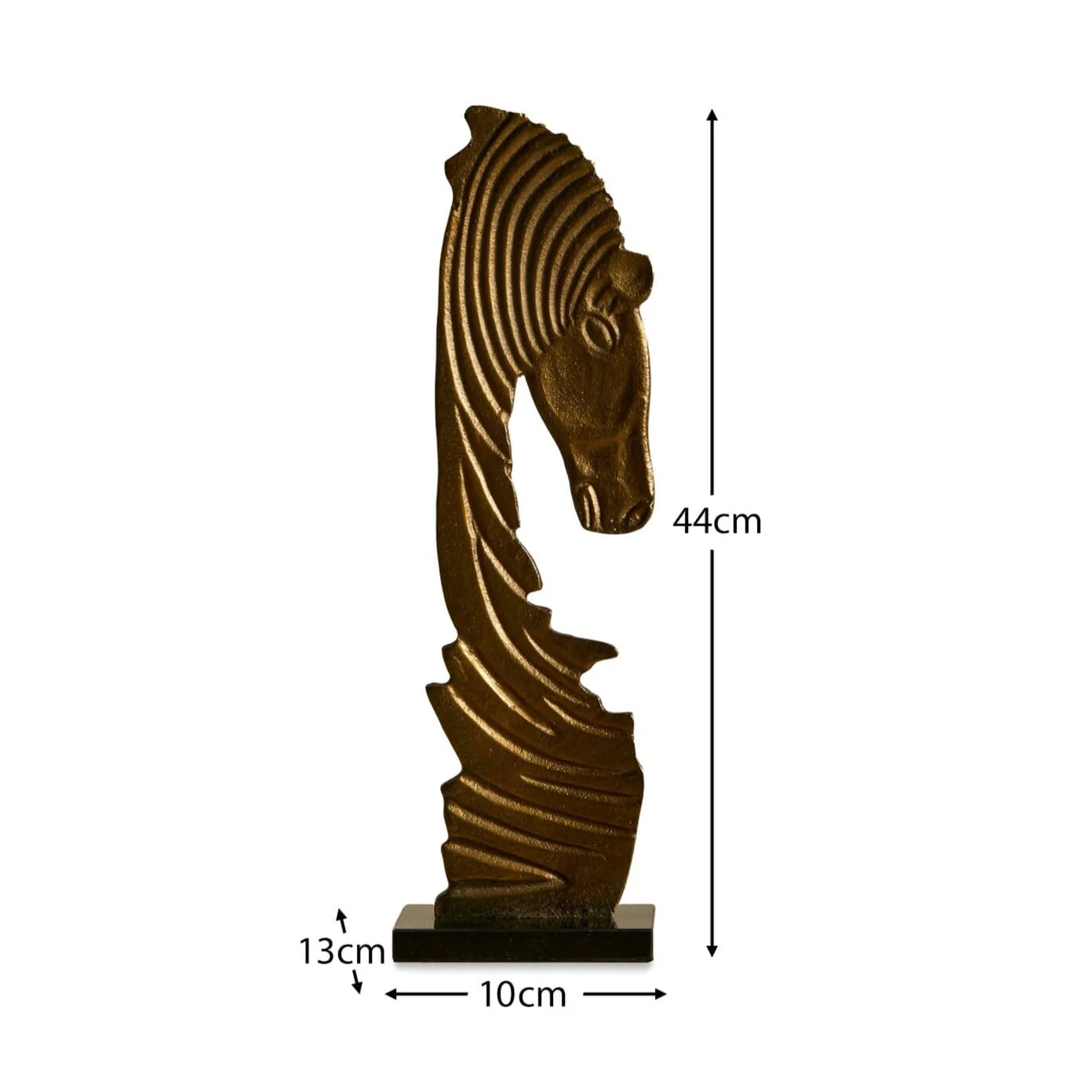 Newbury 44cm Metal Horse Ornament - Gold - Image 6