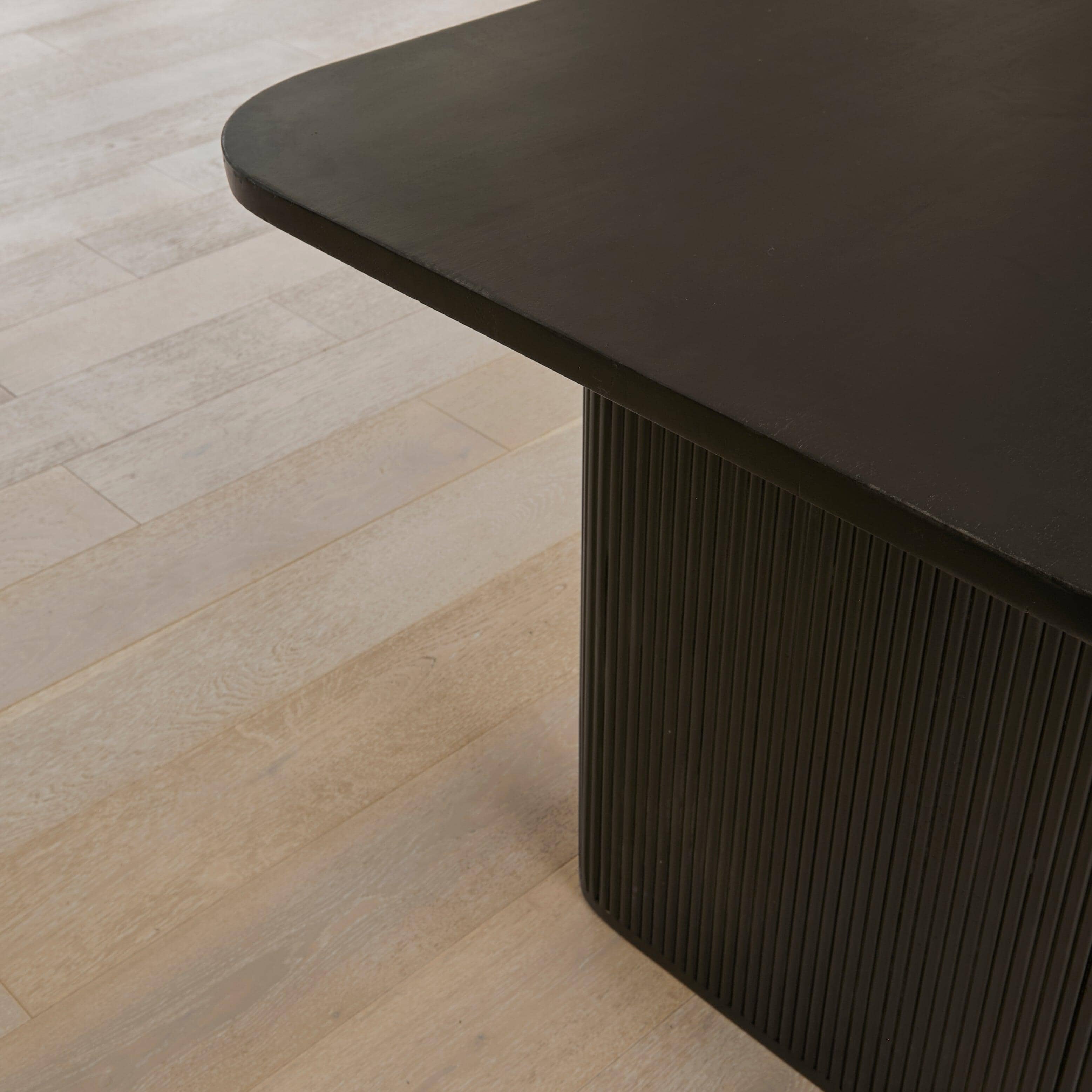 Orla Black Mango Wood Dining Table - Image 6