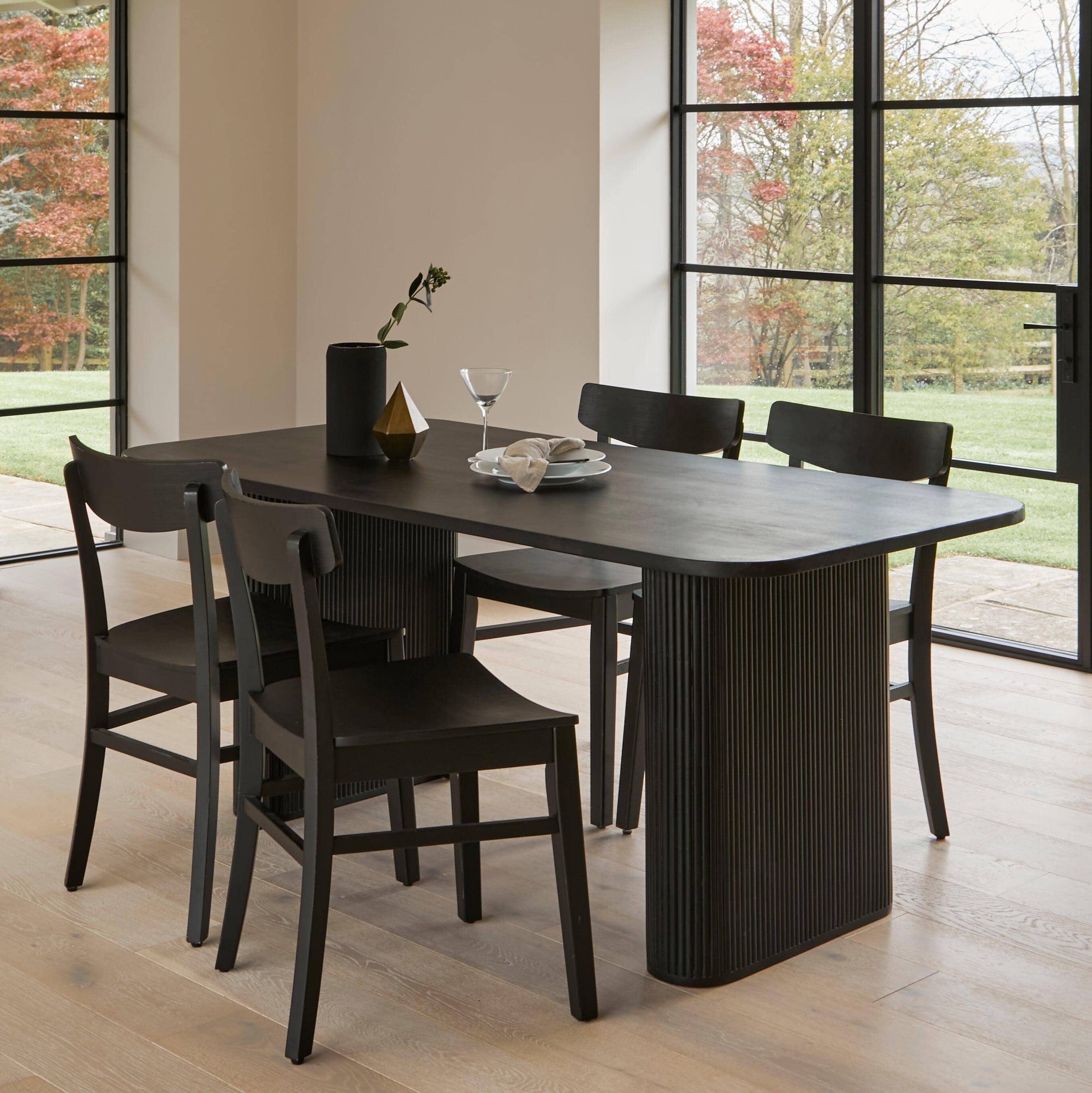 Orla Black Mango Wood Dining Table - Image 7