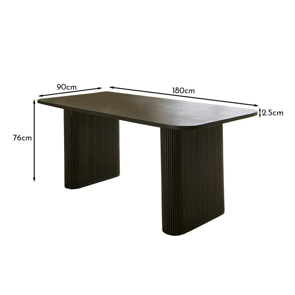 Orla Black Mango Wood Dining Table - Image 8