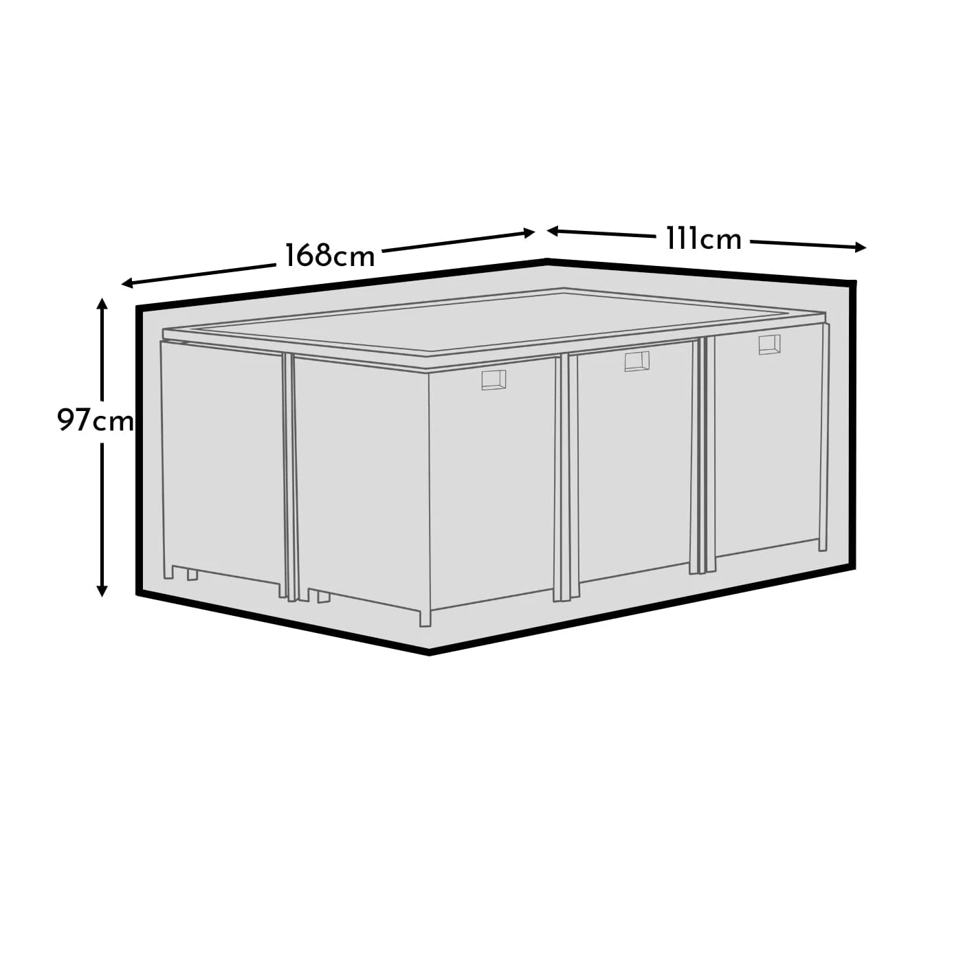 Furniture Cover For Cube 10 600D Oxford - Cube 10 - Image 5