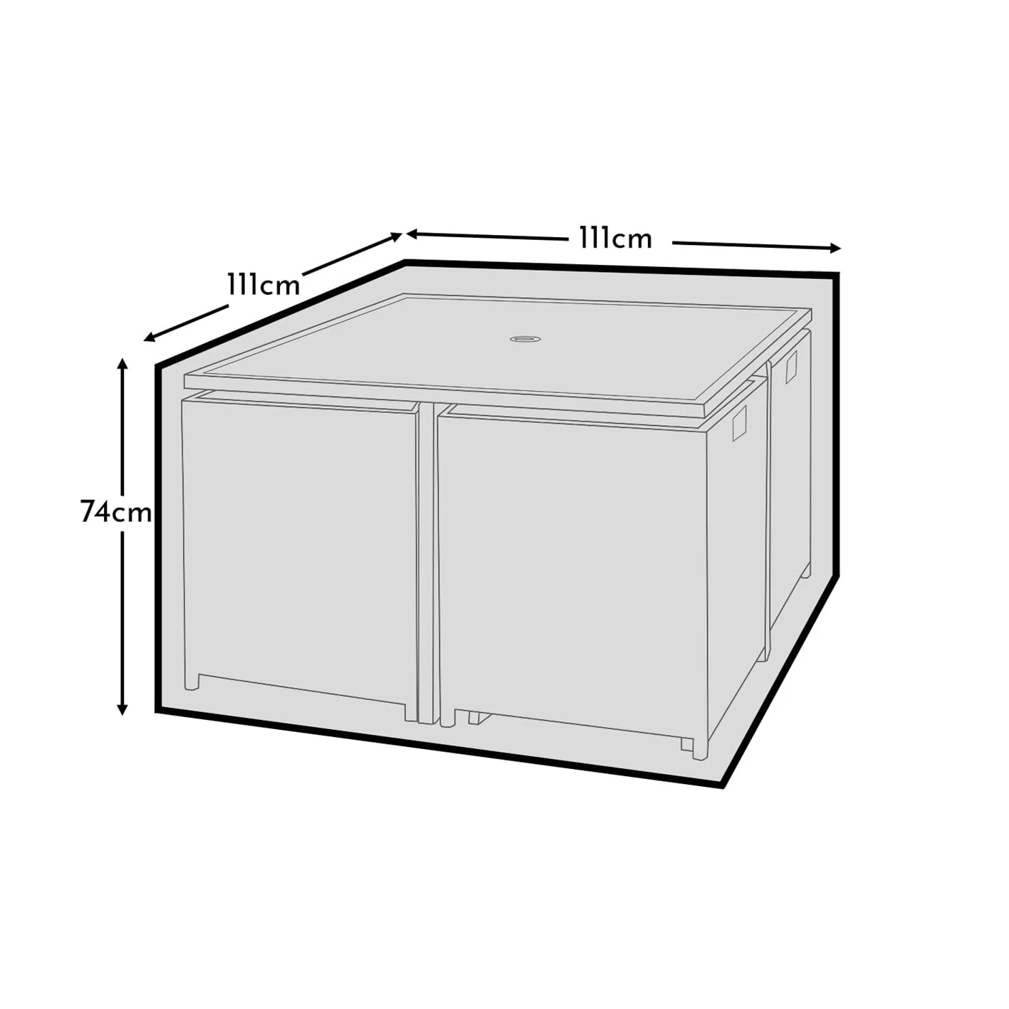 Garden Furniture Cover For 8 Seater Cube Dining Set - Image 5