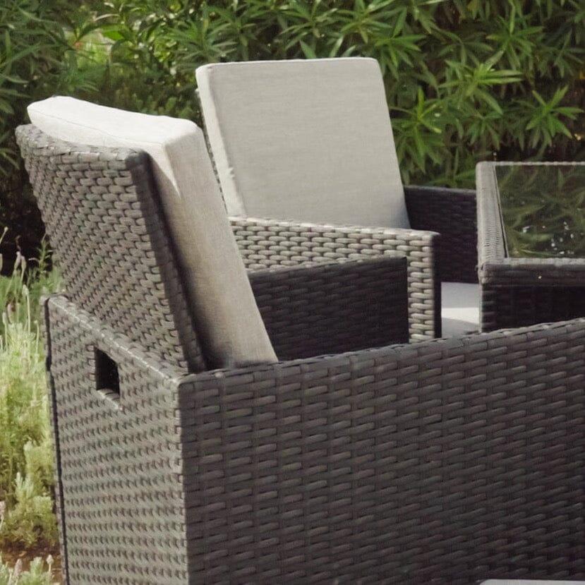 Cube 8 Seater Rattan Outdoor Dining Set - Black Weave - Image 4