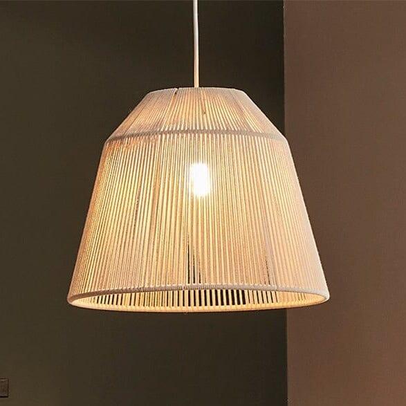 Bari White Cotton String Pendant - Image 3