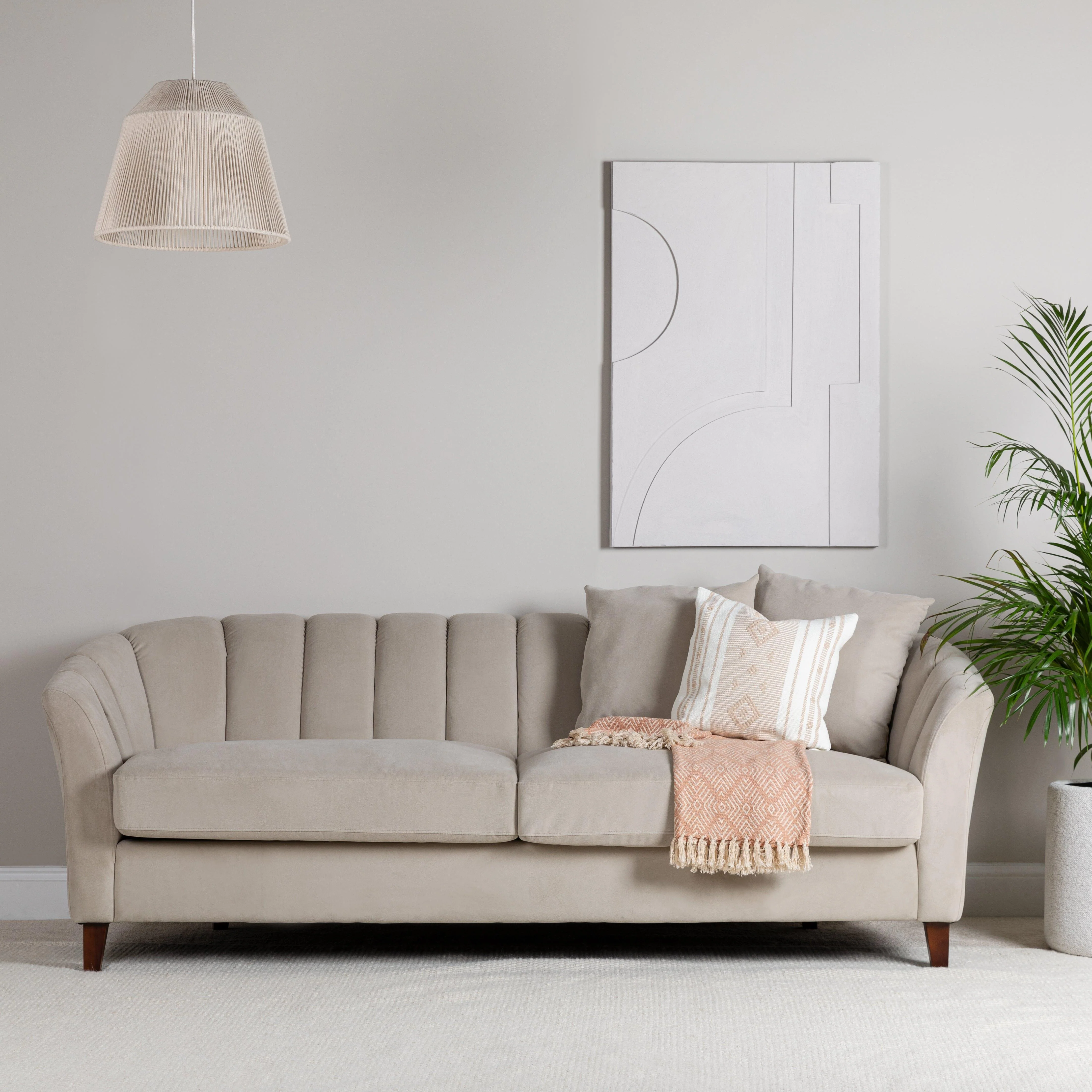 Bari White Cotton String Pendant - Image 5