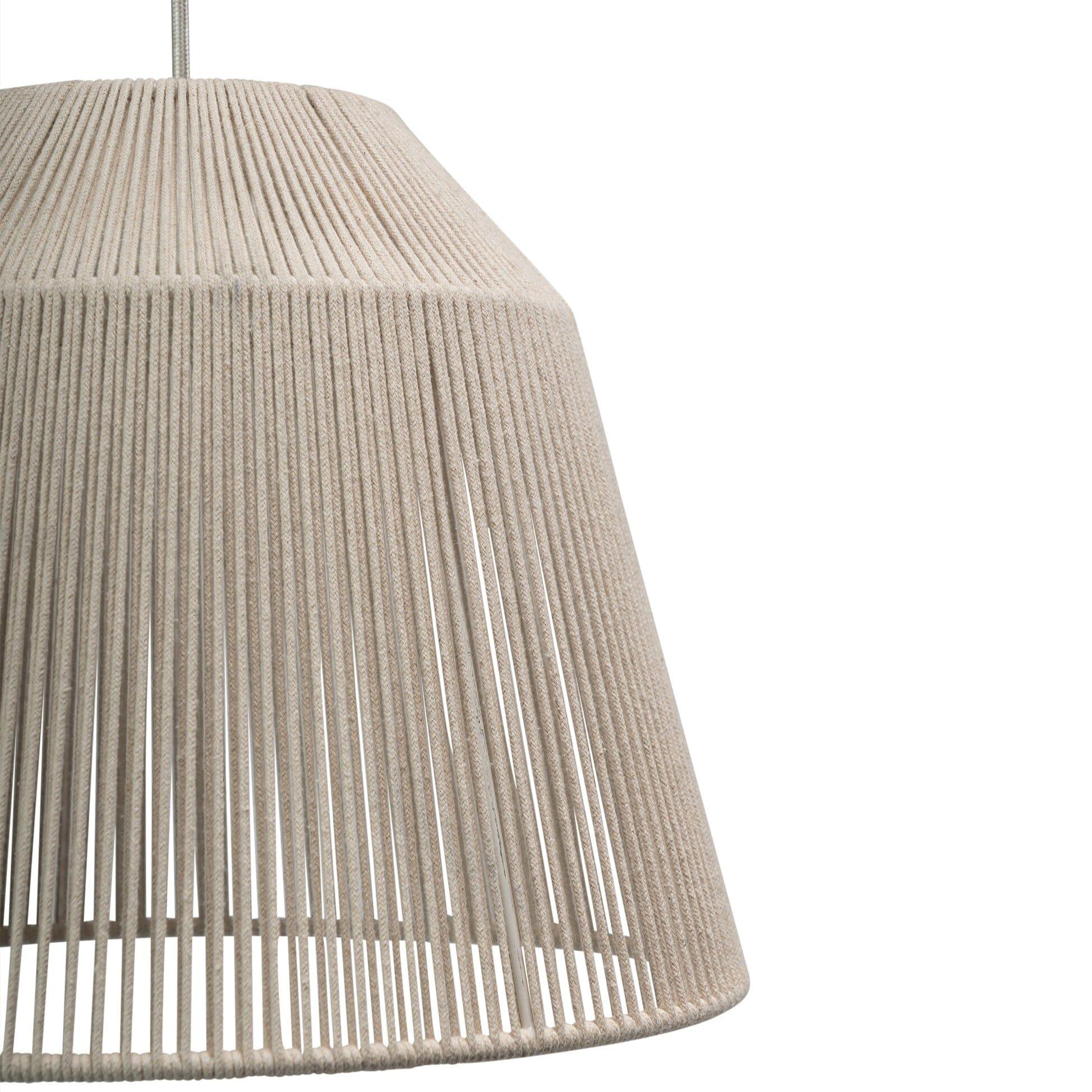 Bari White Cotton String Pendant - Image 6