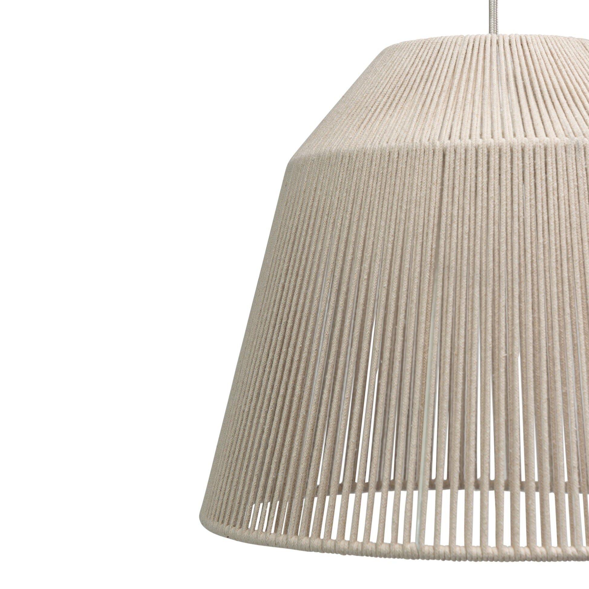 Bari White Cotton String Pendant - Image 7