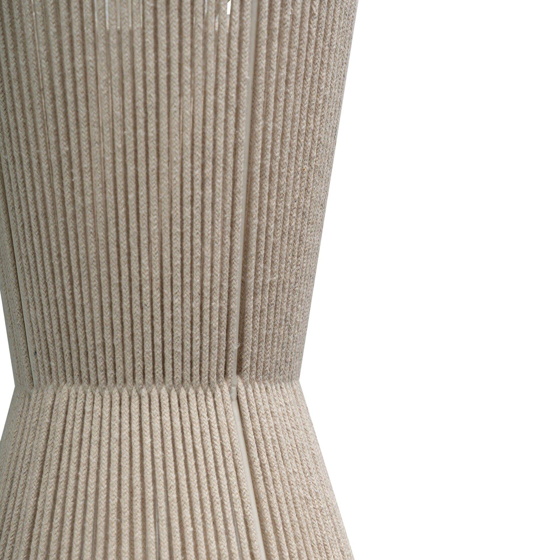 Bari White Cotton String Tapered Pendant - Image 6