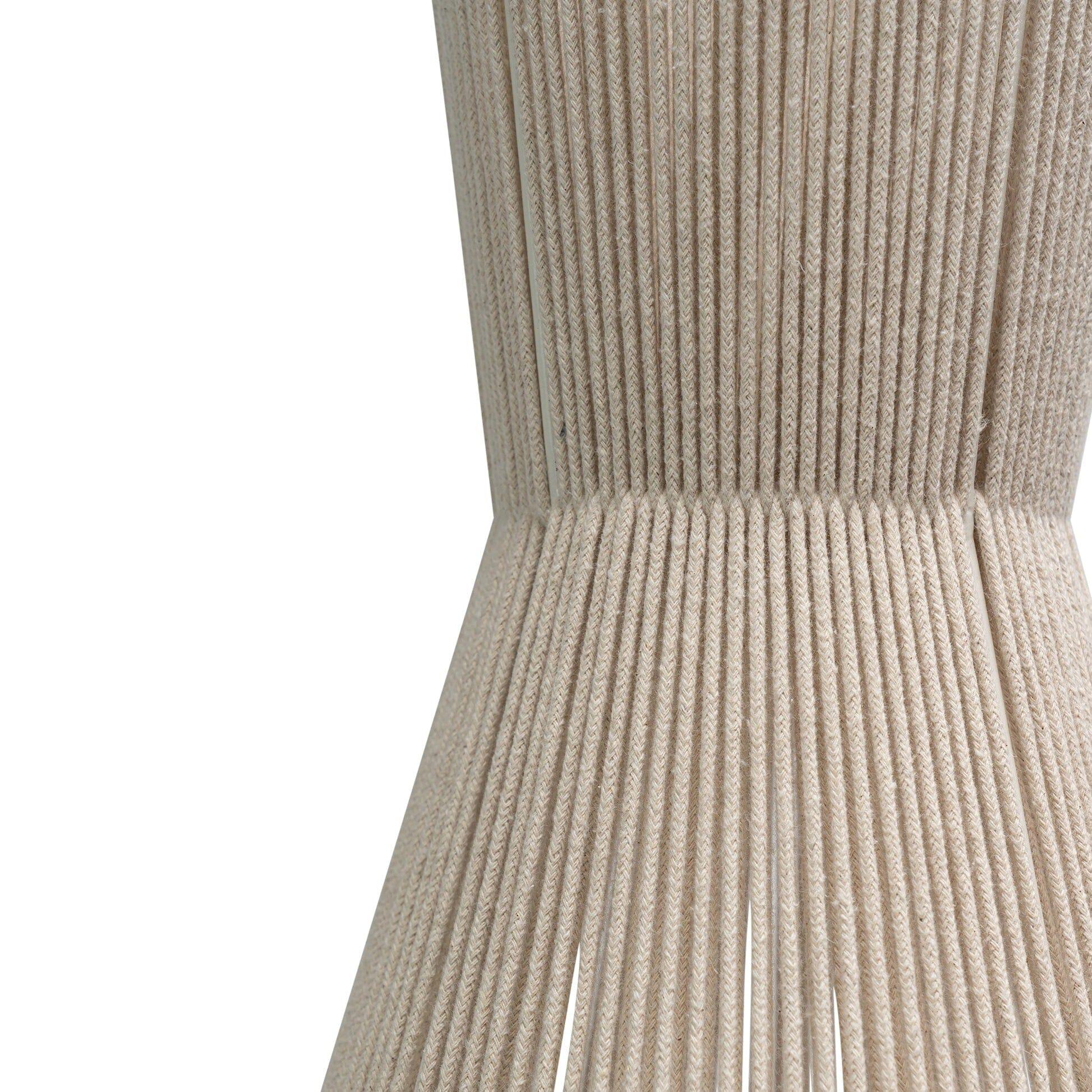 Bari White Cotton String Tapered Pendant - Image 7