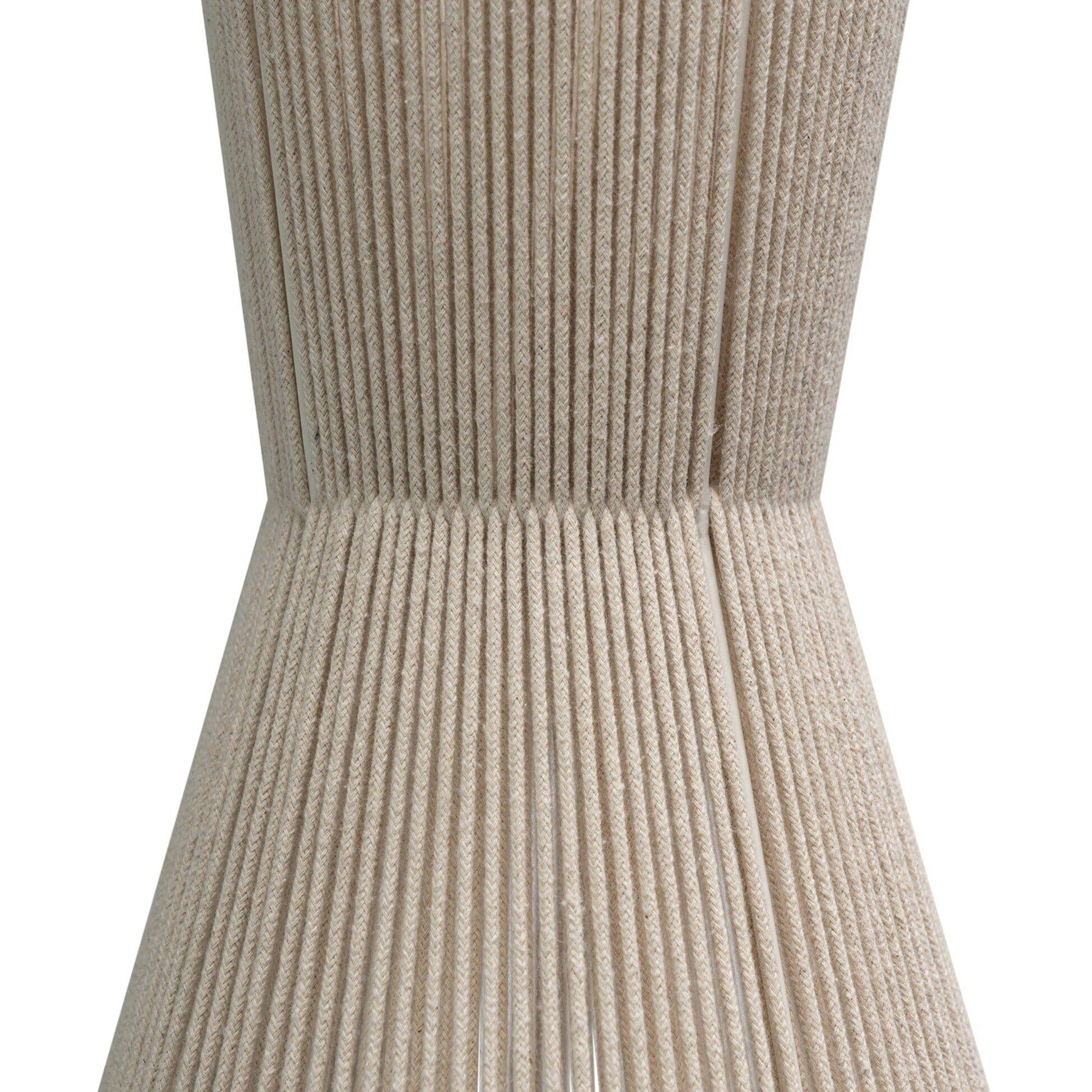 Bari White Cotton String Tapered Pendant - Image 8