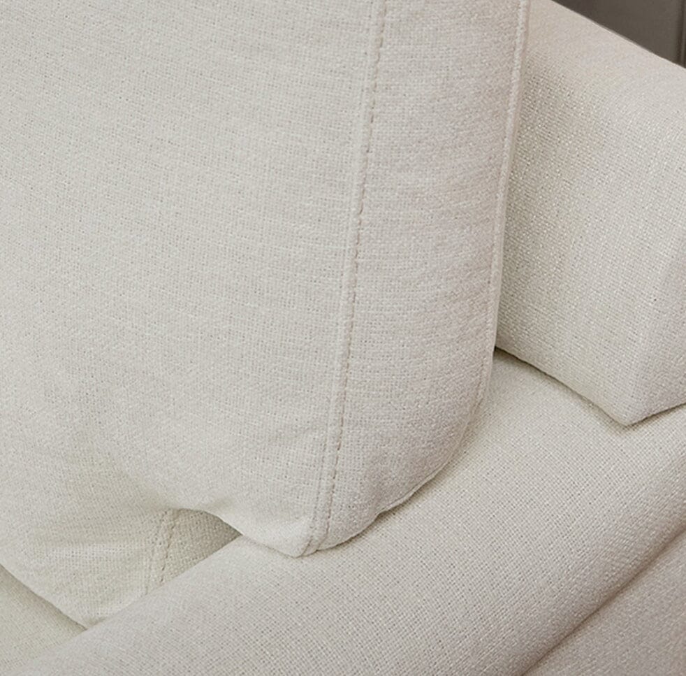 Brea Oyster White Left Corner Sofa with Whitewash Oak Legs - Image 3