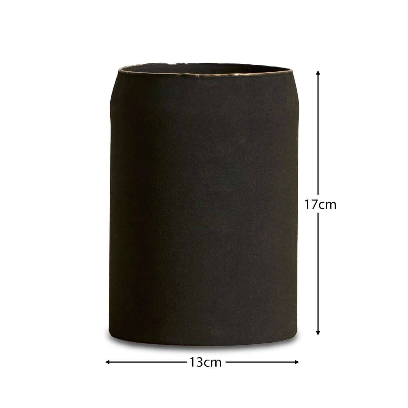 Chaldon 17cm Metal Vase - Black - Image 8