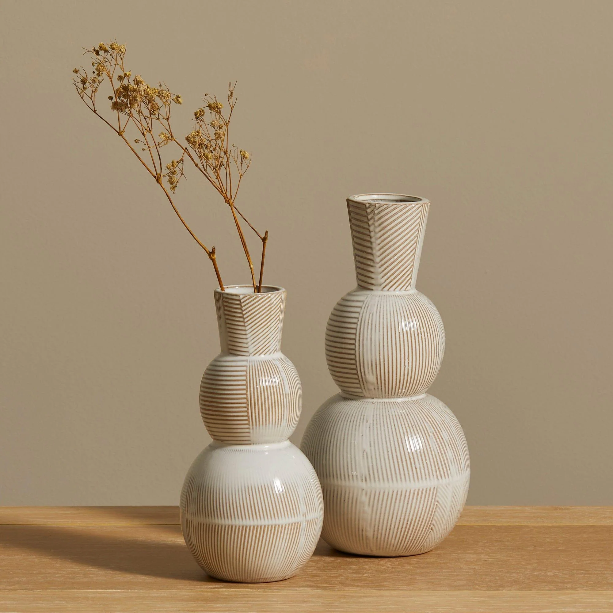 Colden 26cm Ceramic Vase - White - Image 3