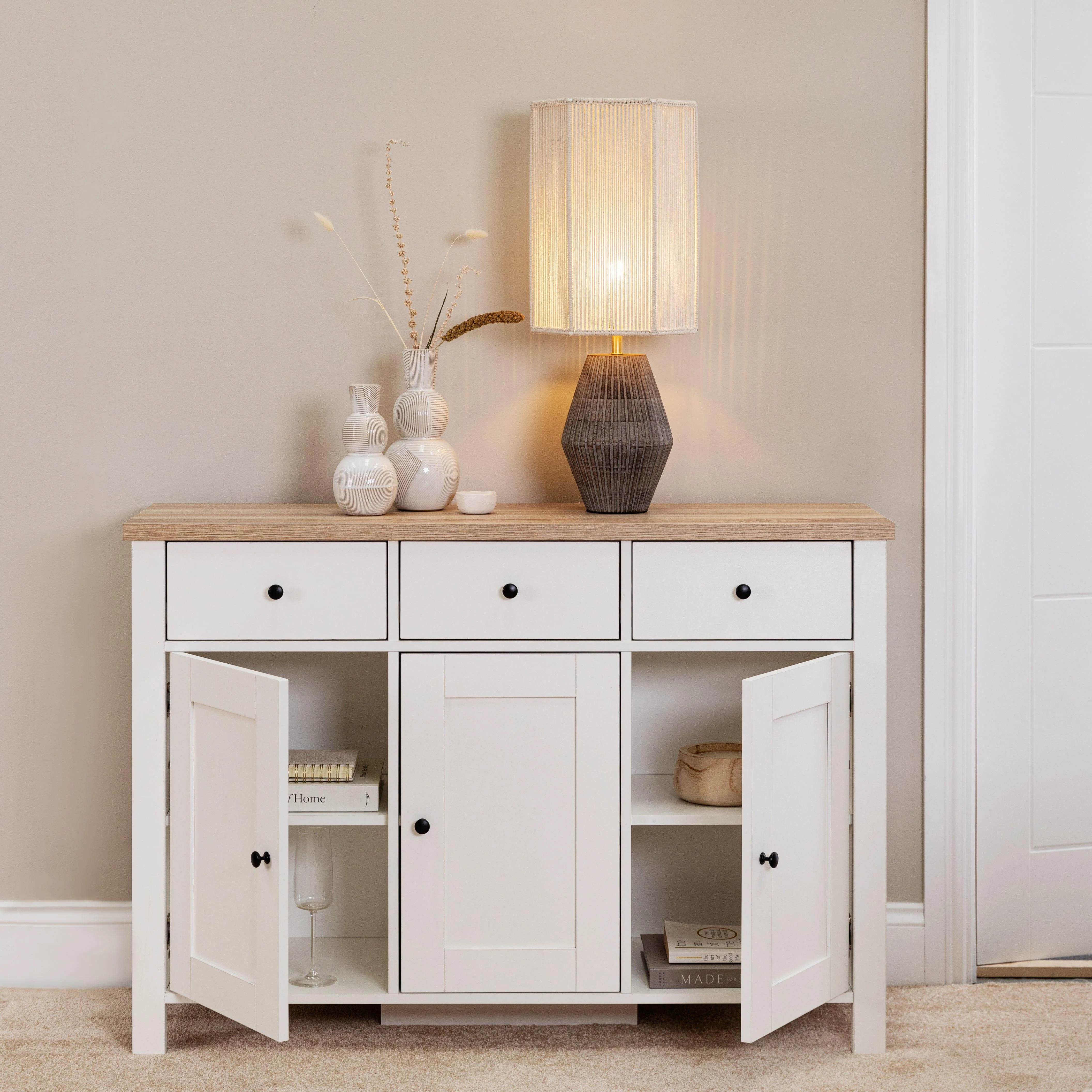 Colden 26cm Ceramic Vase - White - Image 8