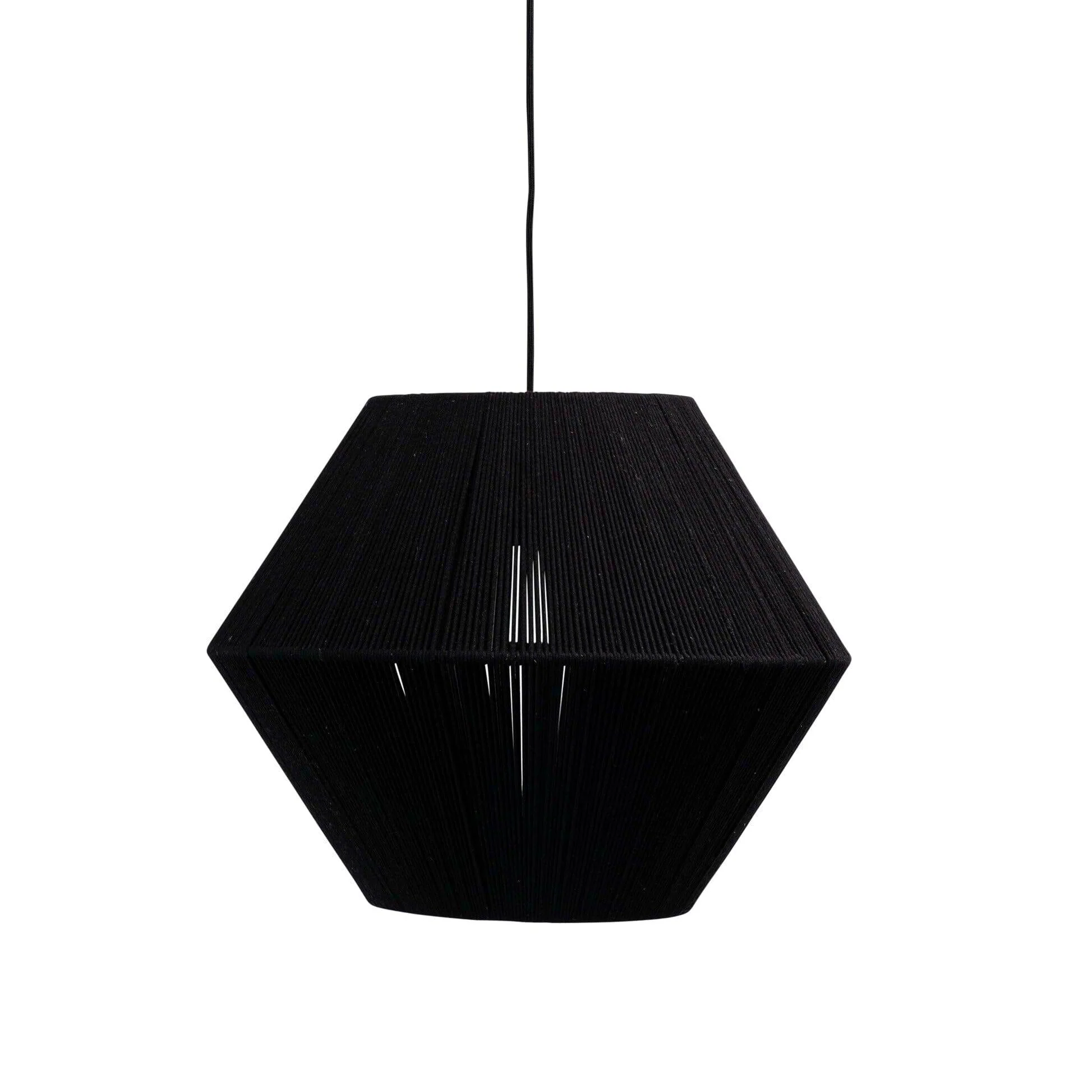 Neri Black Cotton String Pendant - Image 5