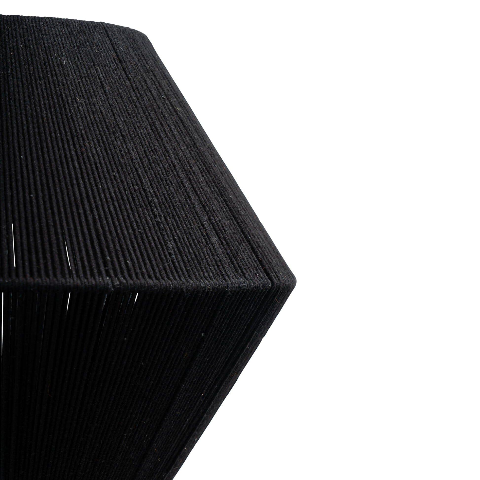 Neri Black Cotton String Pendant - Image 8